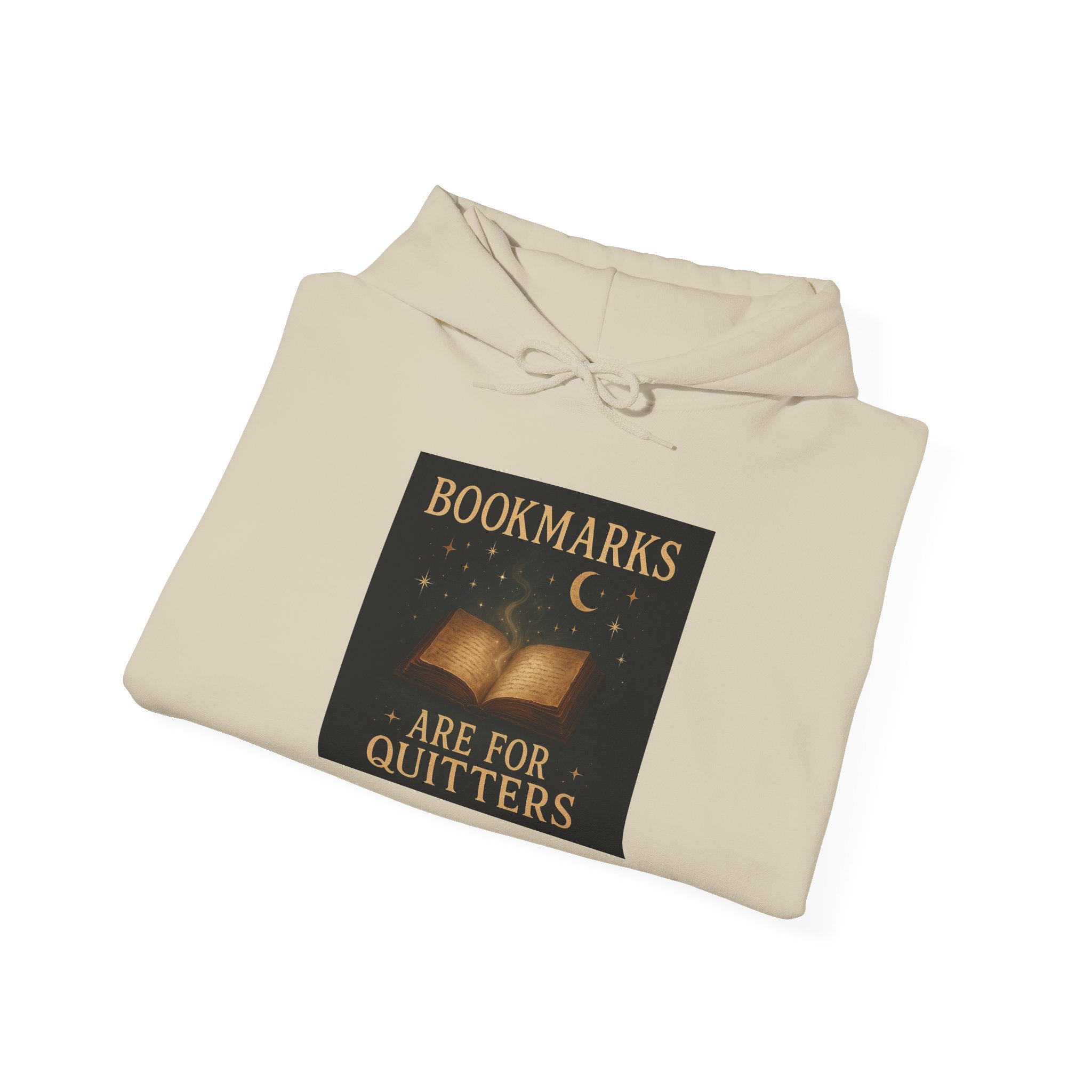 Cozy Literary Hoodie - Bookmarks Are for Quitters, Gift for Book Lovers, Reading Hoodie, Literary Apparel, Cozy Sweatshirt