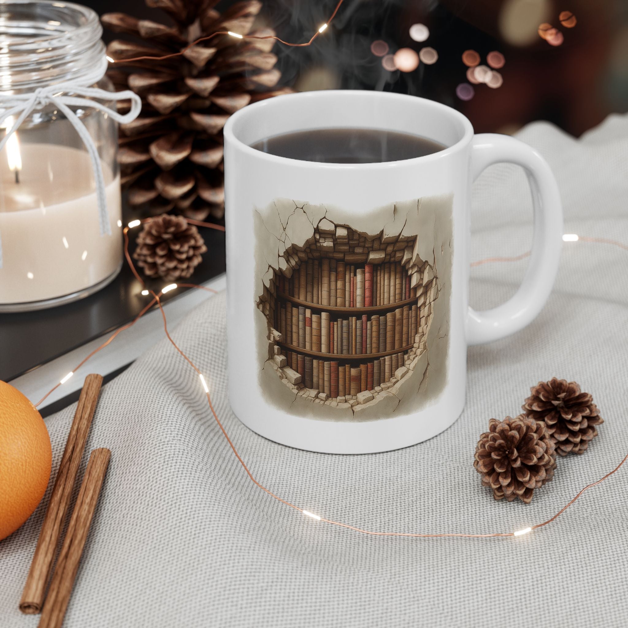 Rustic Charm Ceramic Mug, Cozy Coffee Mug, Home Decor Gift, Unique Housewarming Present, Vintage Style Mug for Every Occasion