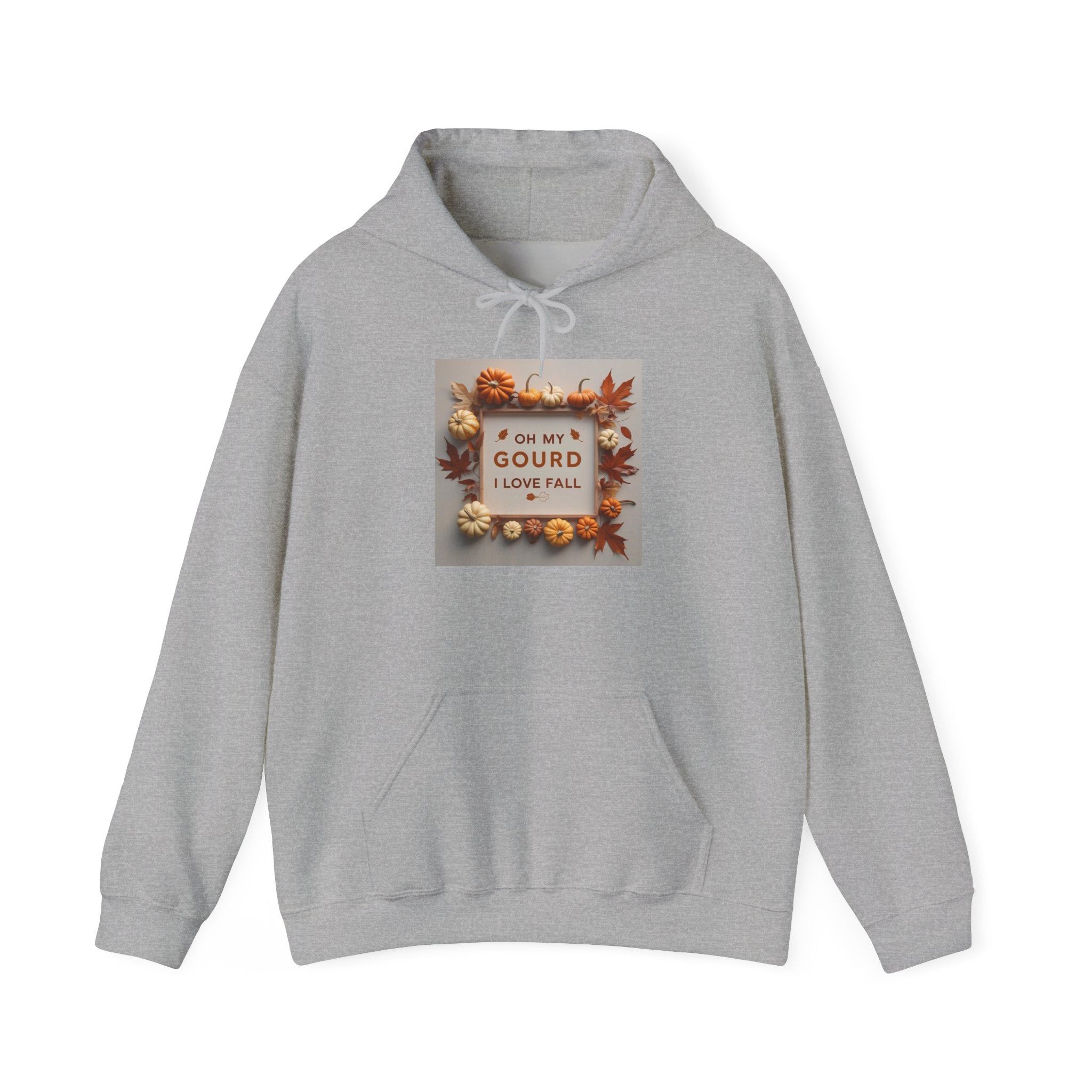 Oh my Gourd, Autumn Vibes Hooded Sweatshirt - Fall Gourd Love Sweatshirt, Cozy Pumpkin Hoodie, Thanksgiving Gift, Seasonal Fashion