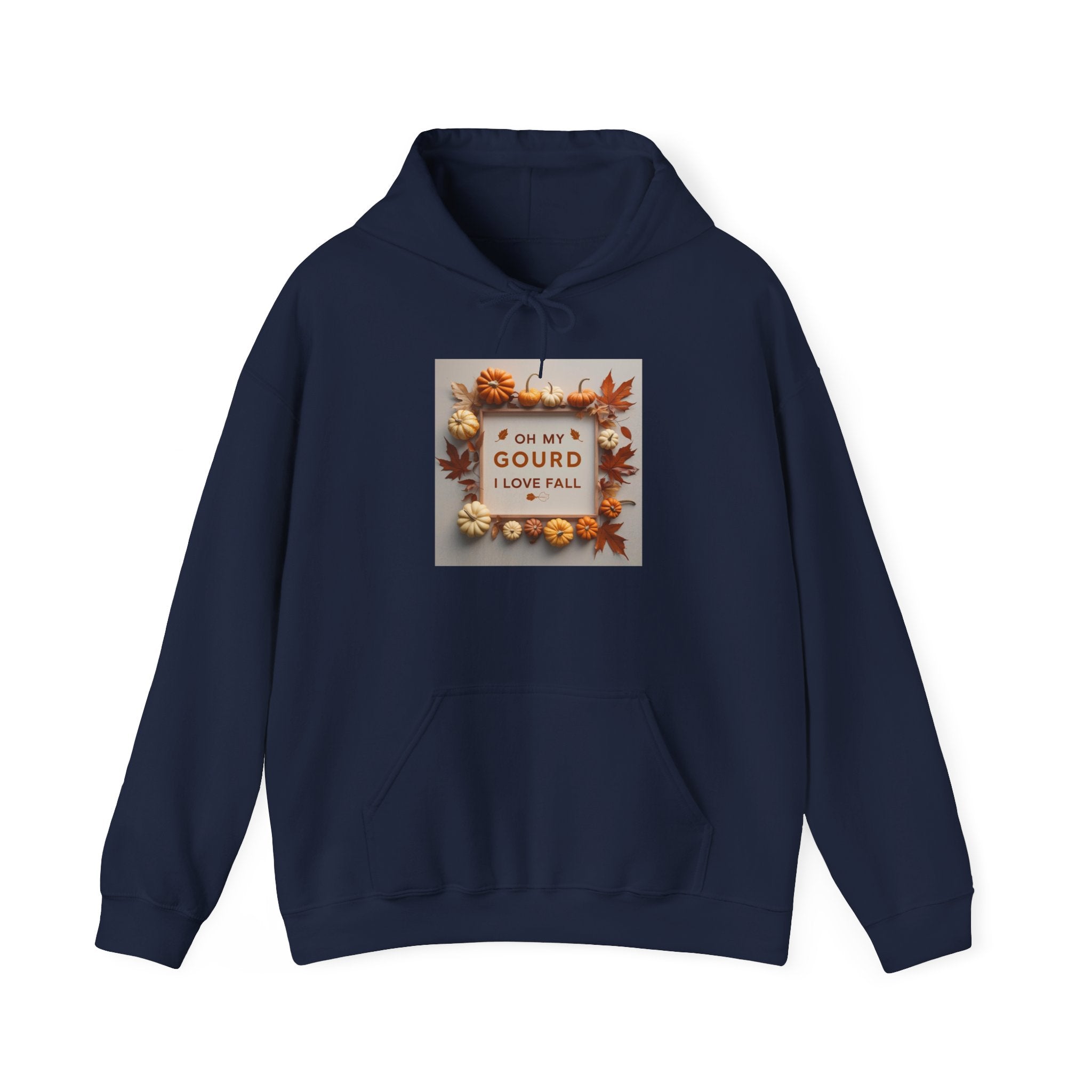 Oh my Gourd, Autumn Vibes Hooded Sweatshirt - Fall Gourd Love Sweatshirt, Cozy Pumpkin Hoodie, Thanksgiving Gift, Seasonal Fashion