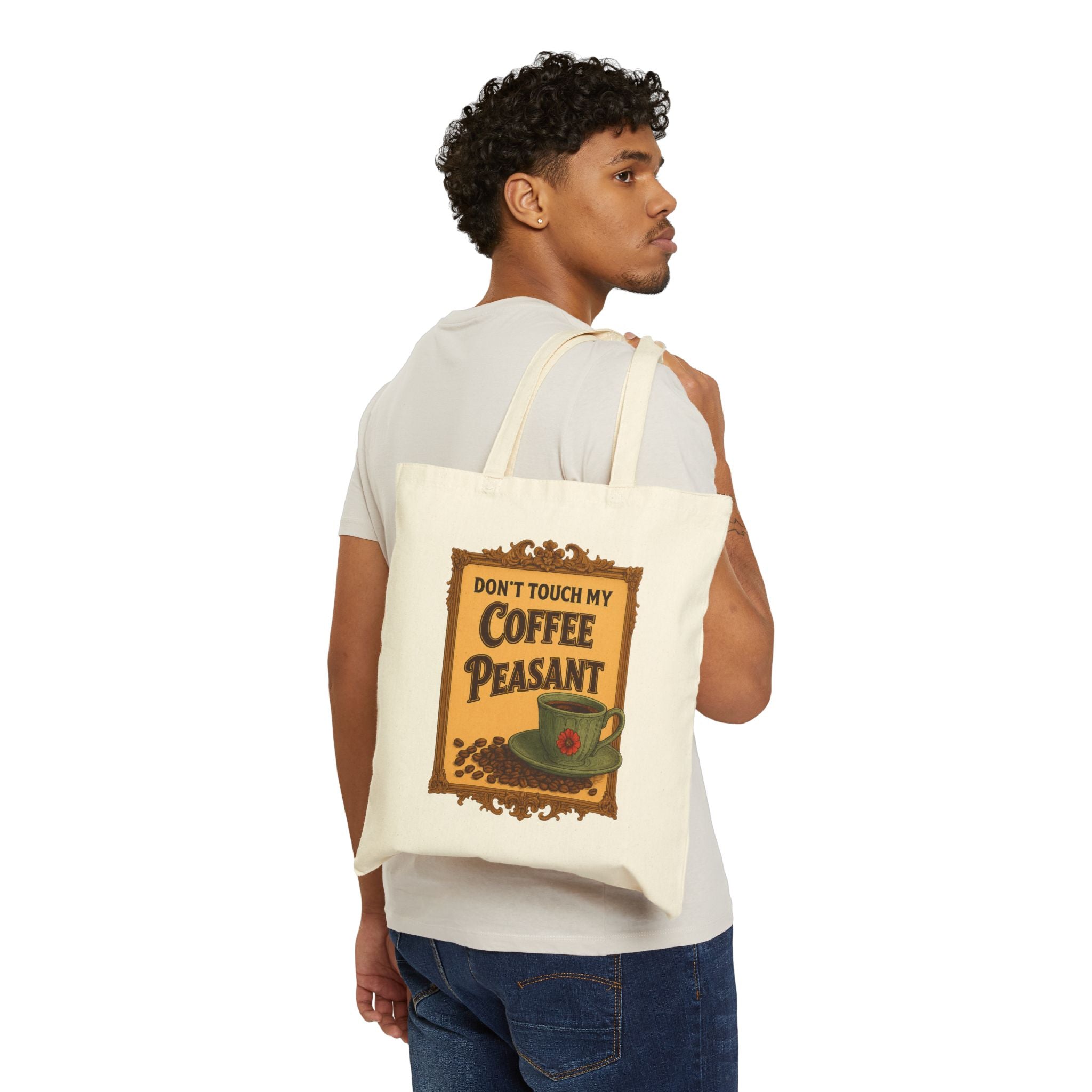 DON'T TOUCH MY COFFEE - Funny Coffee Tote Bag, Eco-Friendly Bag, Casual Shopping Tote, Gift for Coffee Lovers, Reusable Canvas Bag