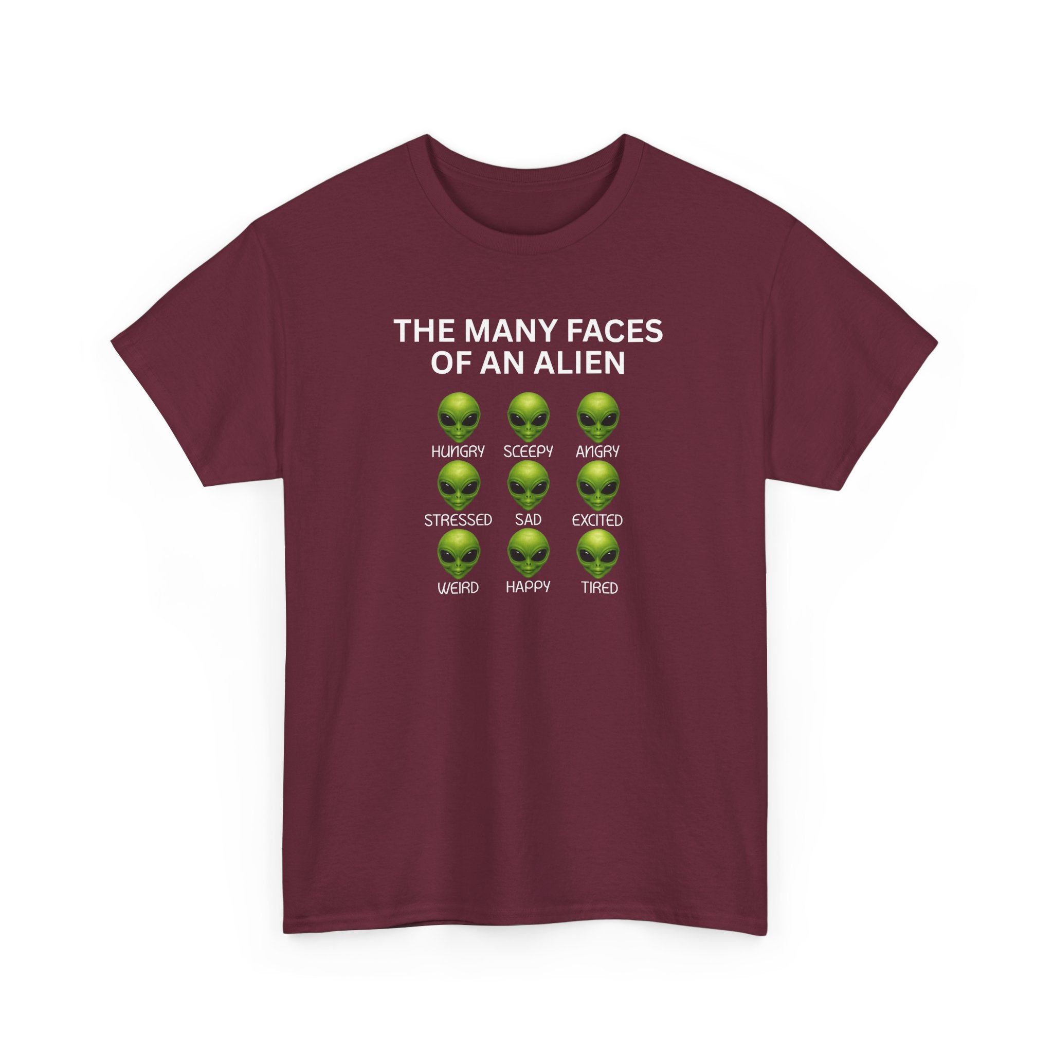 Unisex Alien Emotions Tee, Funny Graphic T-Shirt, Humor Gift for Nerds, Sci-Fi Apparel, Casual Wear for Fans