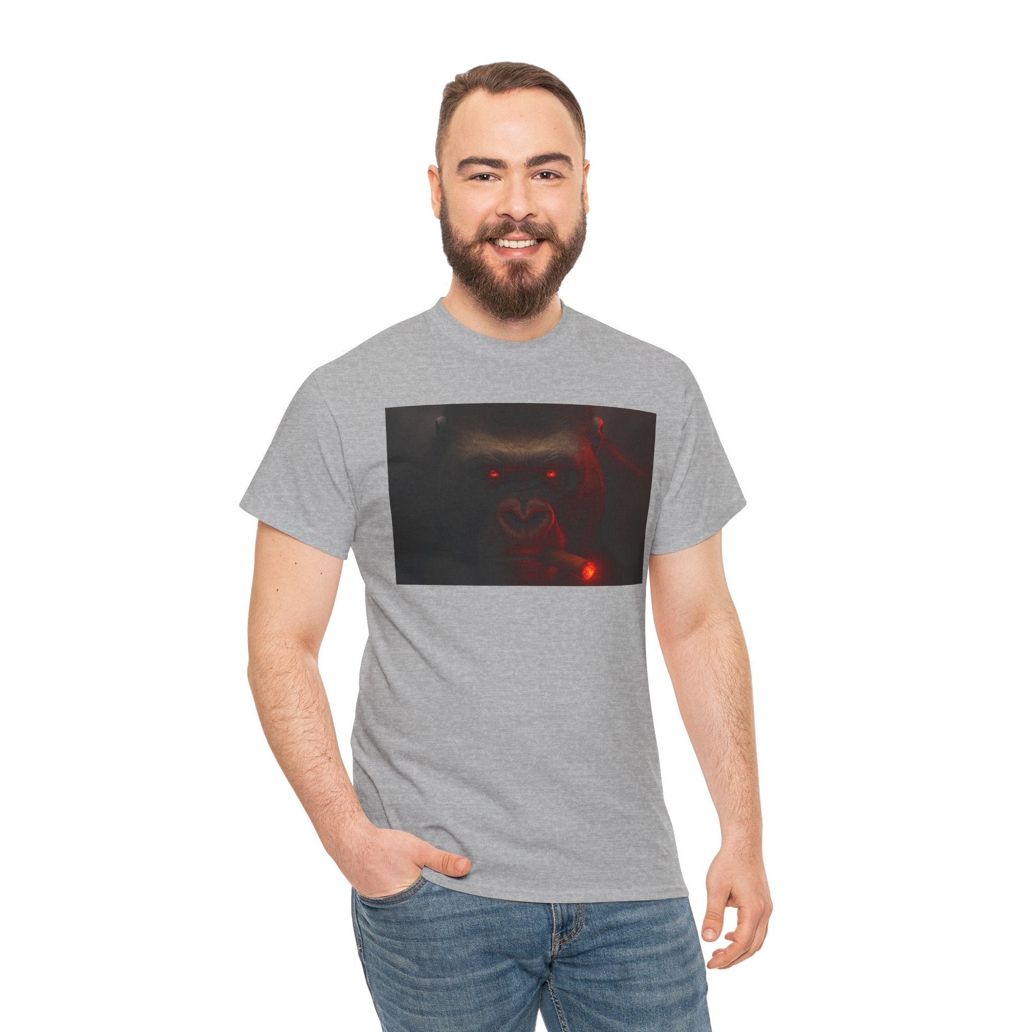 Beast Mode Gorilla - Unisex Heavy Cotton Shirt, Spooky Halloween Gift, Graphic T-Shirt, Casual Wear, Unique Design