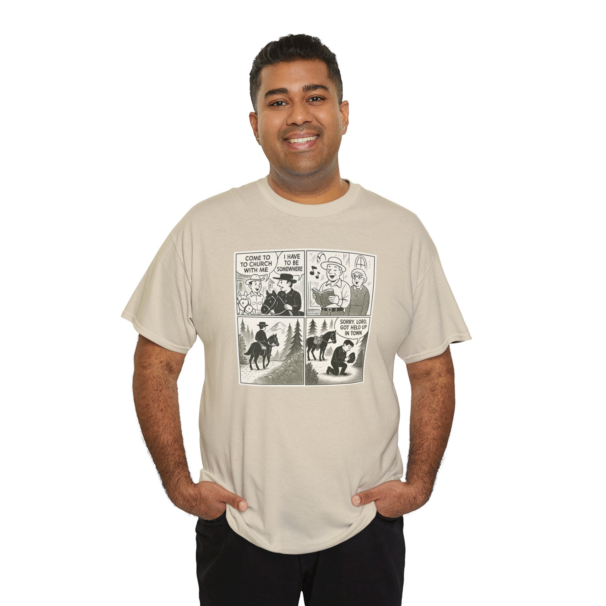 Vintage Comic Graphic Unisex Heavy Cotton Tee, Funny Graphic T-Shirt, Casual Wear, Gift for Her, Gift for Him, Unique Cartoon Shirt