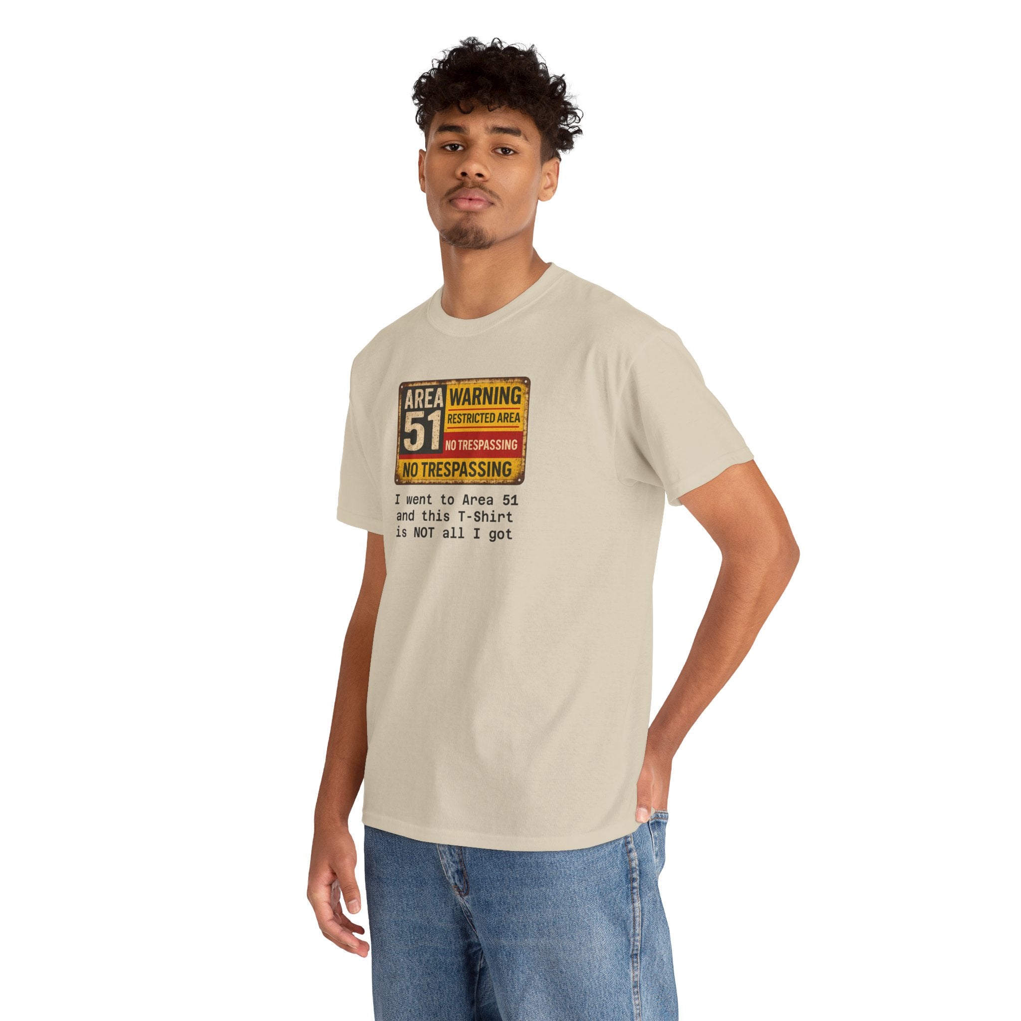 Area 51 No Trespassing T-Shirt, Unisex, Alien Lovers Shirt, Fun Gift for UFO Enthusiasts, Quirky Casual Wear