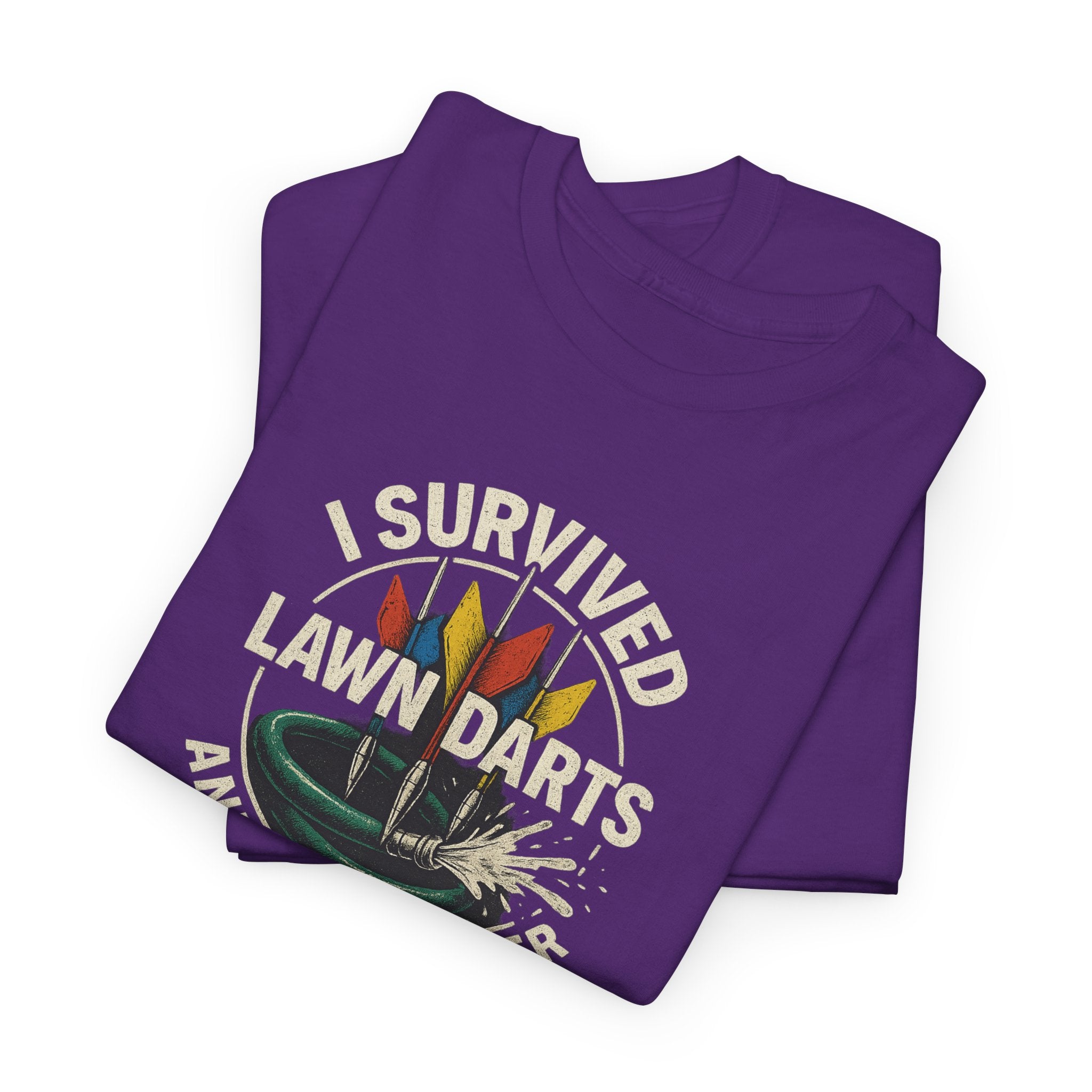 Retro Lawn Darts Survivor Tee, Vintage Unisex Shirt, Gift for Lawn Games Lovers, Funny T-Shirt, Outdoor Fun Apparel