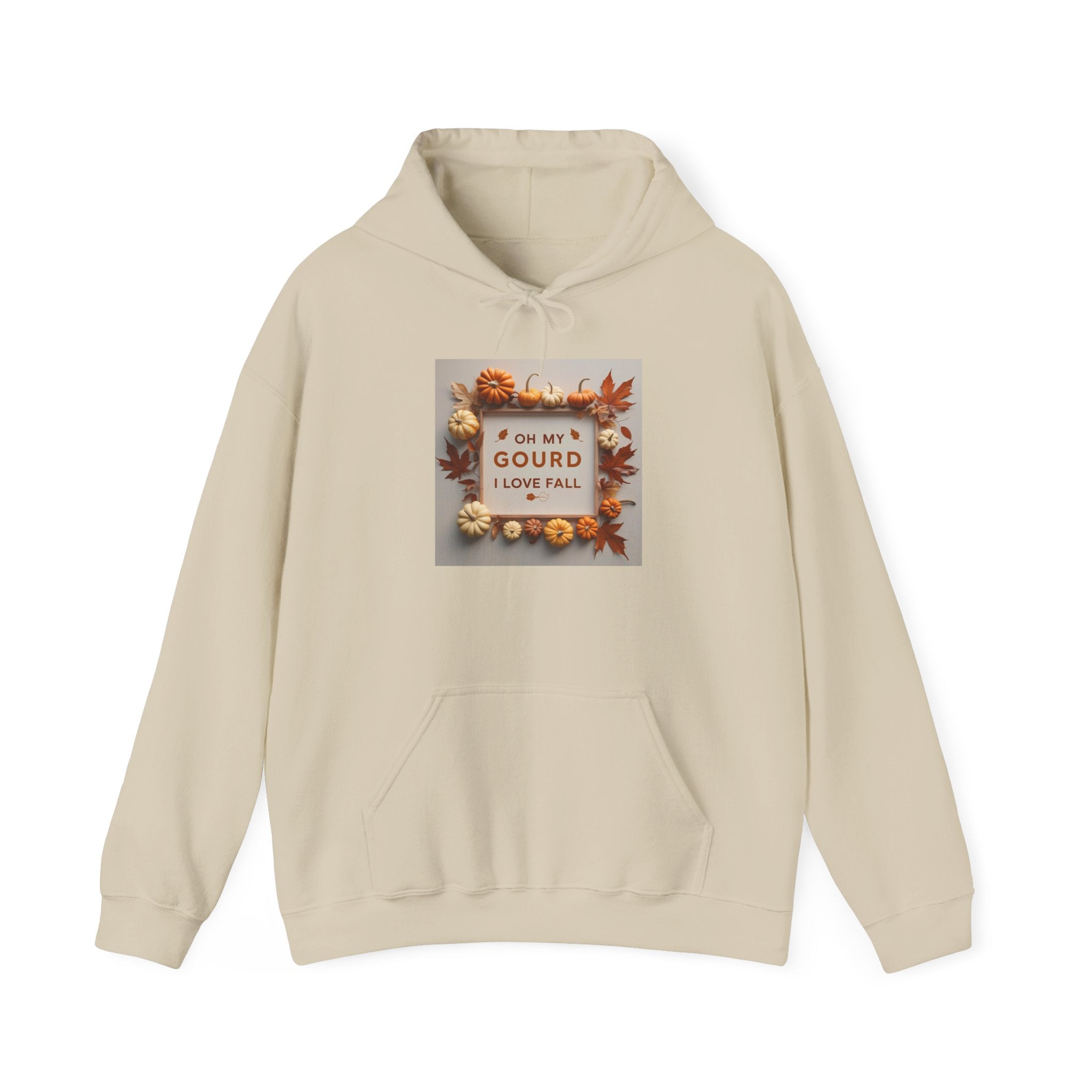 Oh my Gourd, Autumn Vibes Hooded Sweatshirt - Fall Gourd Love Sweatshirt, Cozy Pumpkin Hoodie, Thanksgiving Gift, Seasonal Fashion