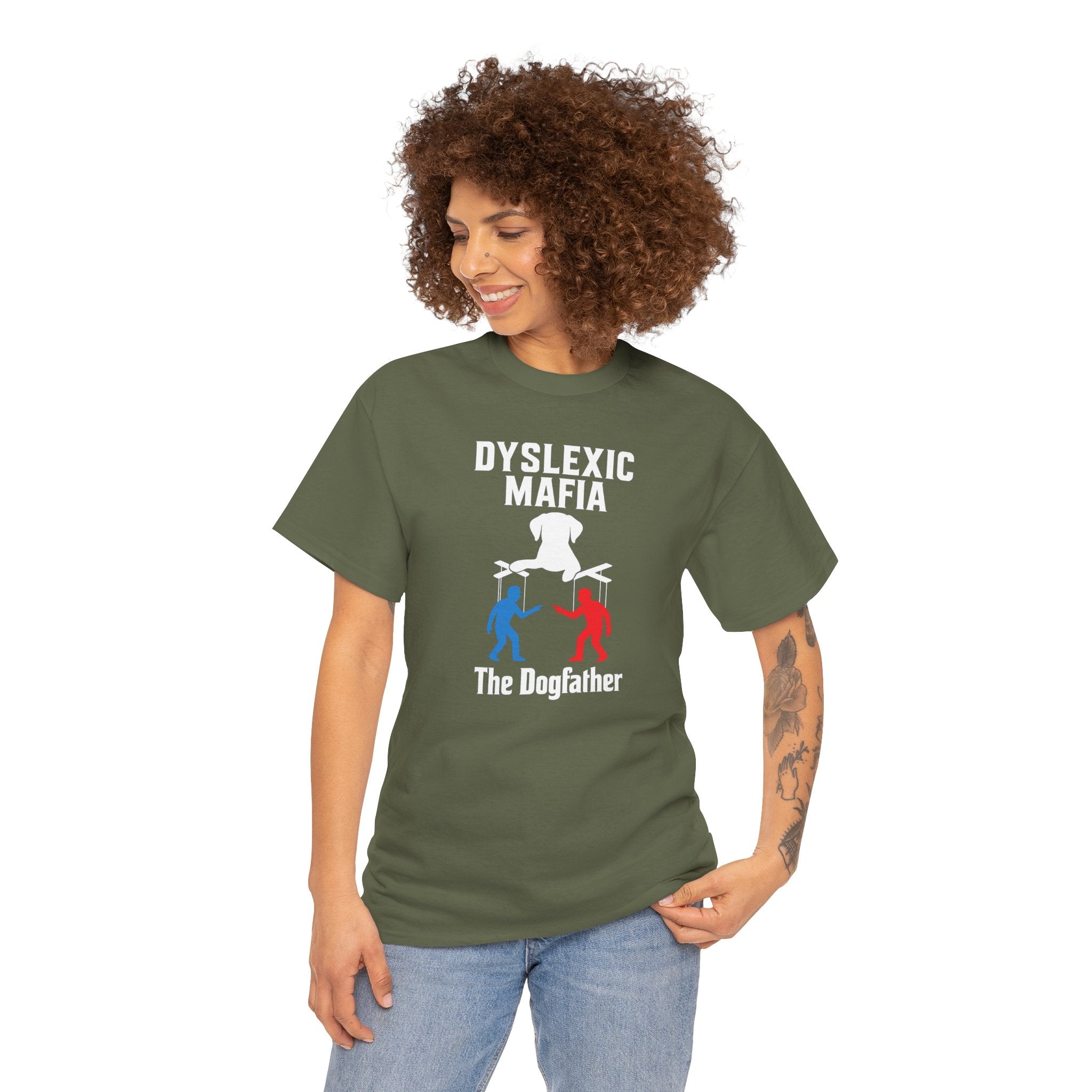 Funny Mafia Unisex Tee, Cool Graphic T-Shirt, Funny Gift for Dyslexics, Humor Tee, Casual Wear, Unique Statement Shirt