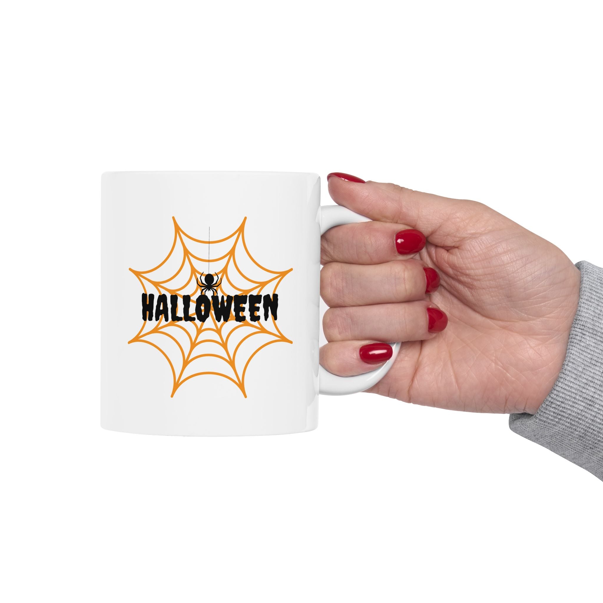Spooky Halloween Spiders Web Coffee Mug - Perfect for Fall, Haunted House Decor, Gift for Witch Lovers, Coffee Cup, Halloween Party Favors