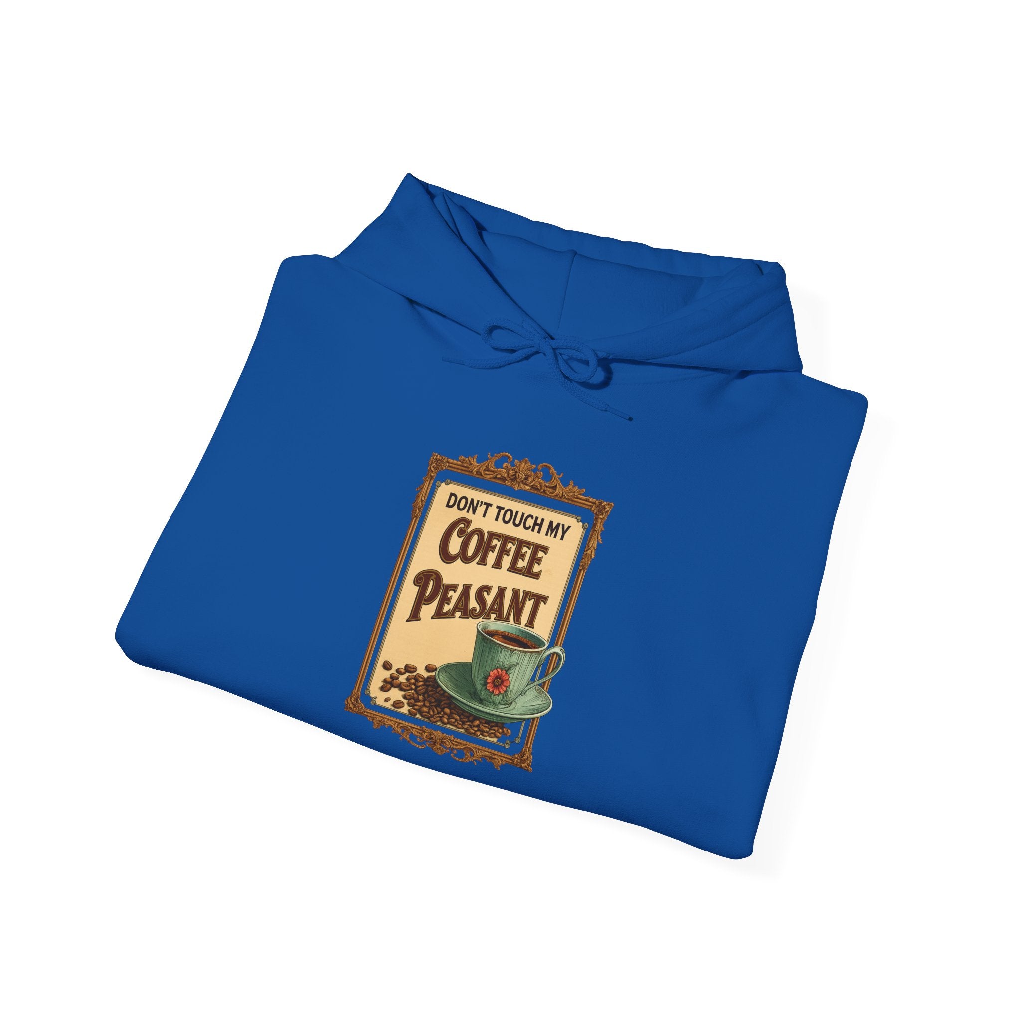 Funny - Don't Touch My Coffee Peasant Hoodie - Comfortable Unisex Sweatshirt for Coffee Lovers,  College Students, Casual Wear, Cafe Style,