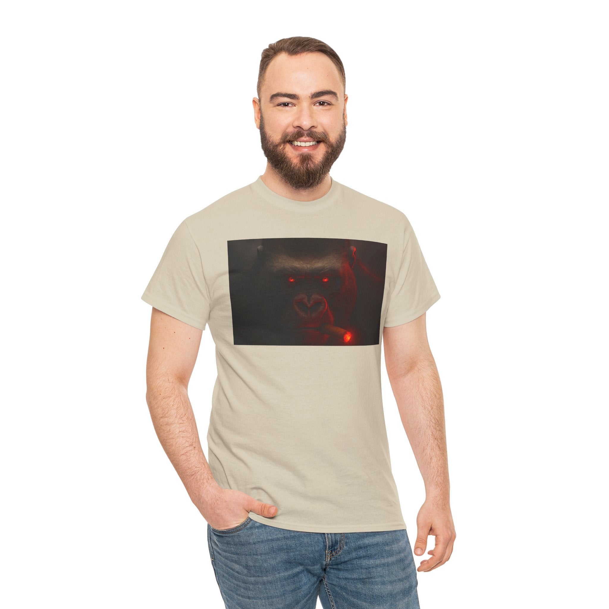 Beast Mode Gorilla - Unisex Heavy Cotton Shirt, Spooky Halloween Gift, Graphic T-Shirt, Casual Wear, Unique Design