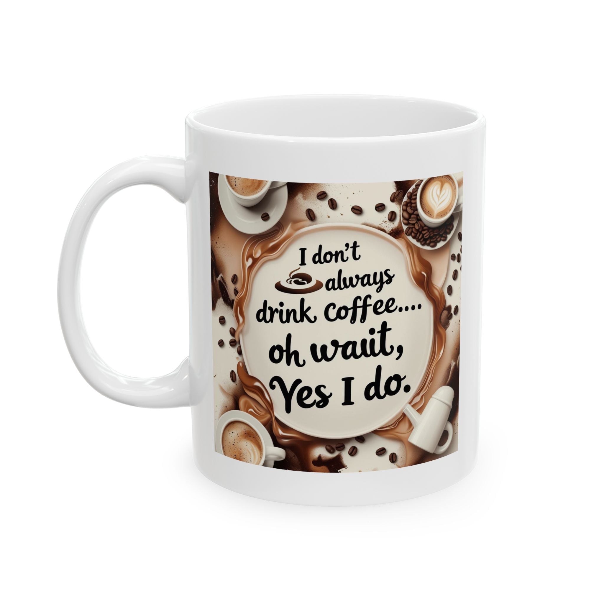 Coffee Lover's Ceramic Mug - Perfect Gift for Birthdays, Holidays, and Cozy Mornings, Customizable Design, Daily Coffee Mug