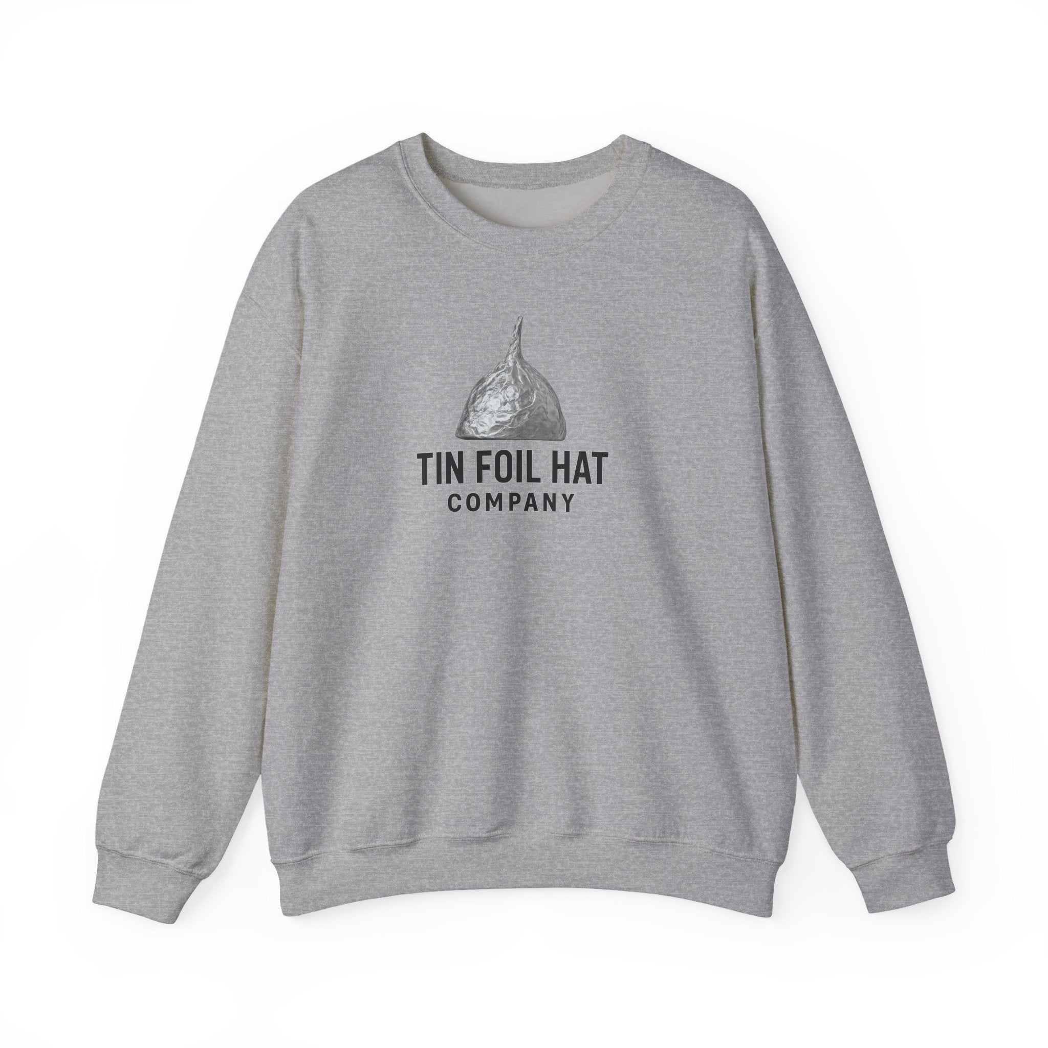 Tin Foil Hat Company - Crewneck Sweatshirt - Cozy Unisex Gift, Funny Humor Apparel, Casual Menswear, Trendy Outfits, Unique Sweatshirt