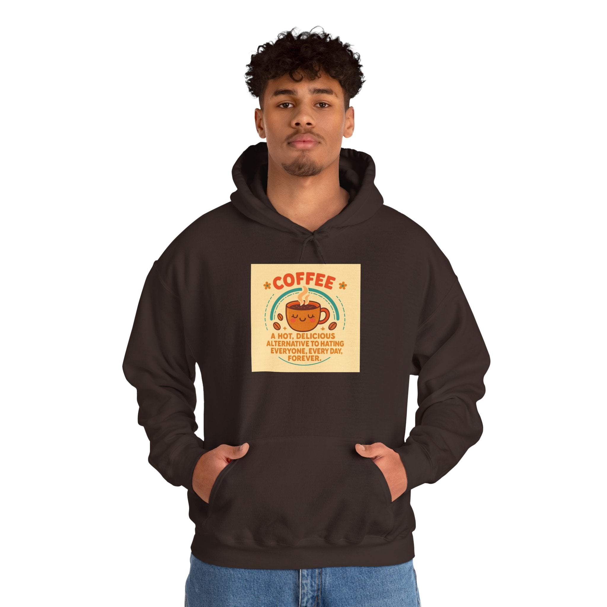 Cozy Coffee Lover's Hoodie, Autumn Sweatshirt, Funny Quote Hoodie, Casual Fall Apparel, Perfect Gift for Coffee Enthusiasts