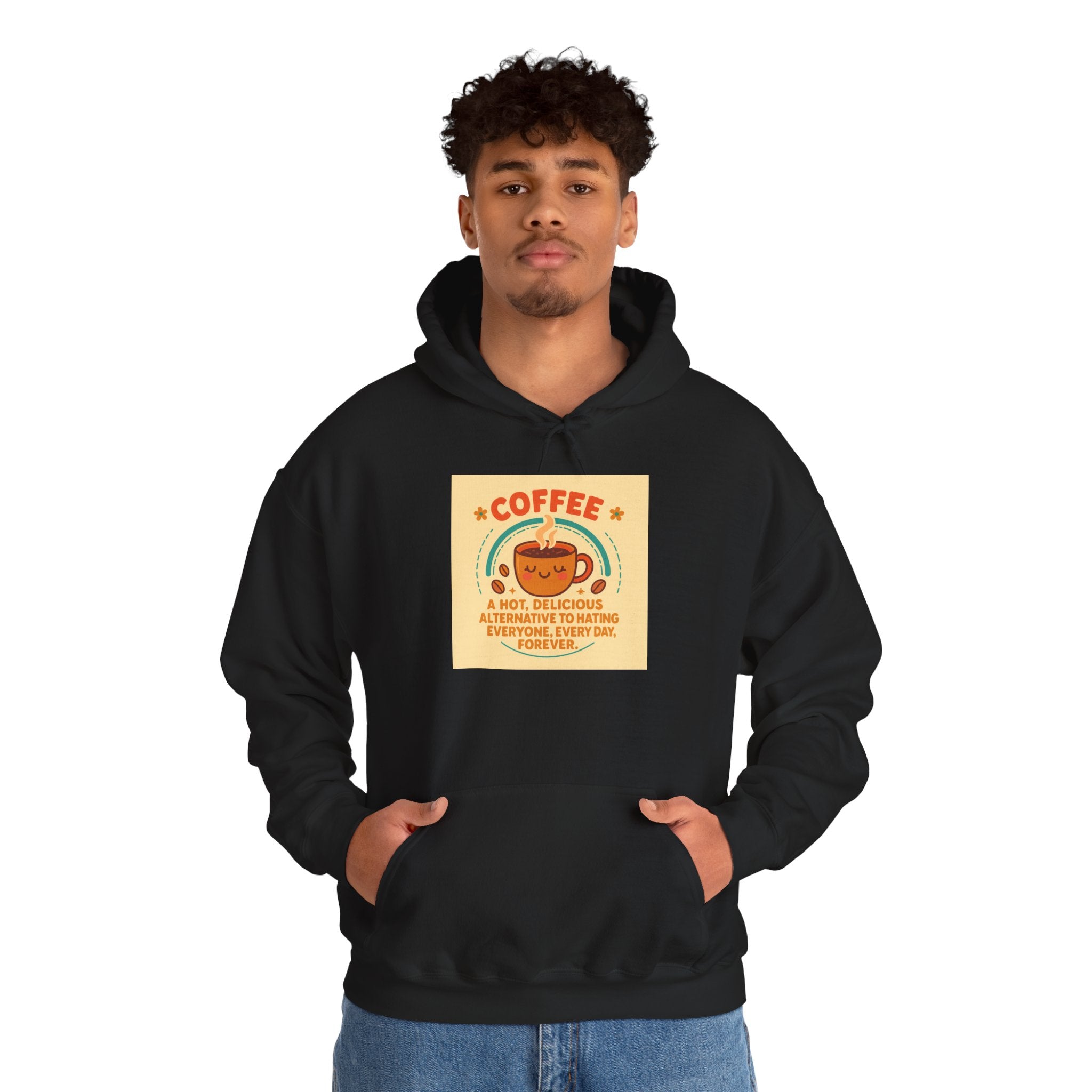 Cozy Coffee Lover's Hoodie, Autumn Sweatshirt, Funny Quote Hoodie, Casual Fall Apparel, Perfect Gift for Coffee Enthusiasts