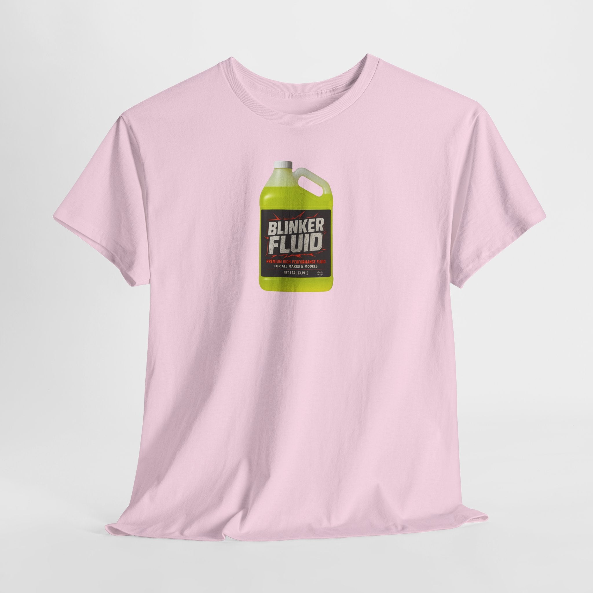 Humorous Blinker Fluid Tee, Funny T-Shirt, Car Lover Gift, Gag Gift, Unisex Heavy Cotton Shirt