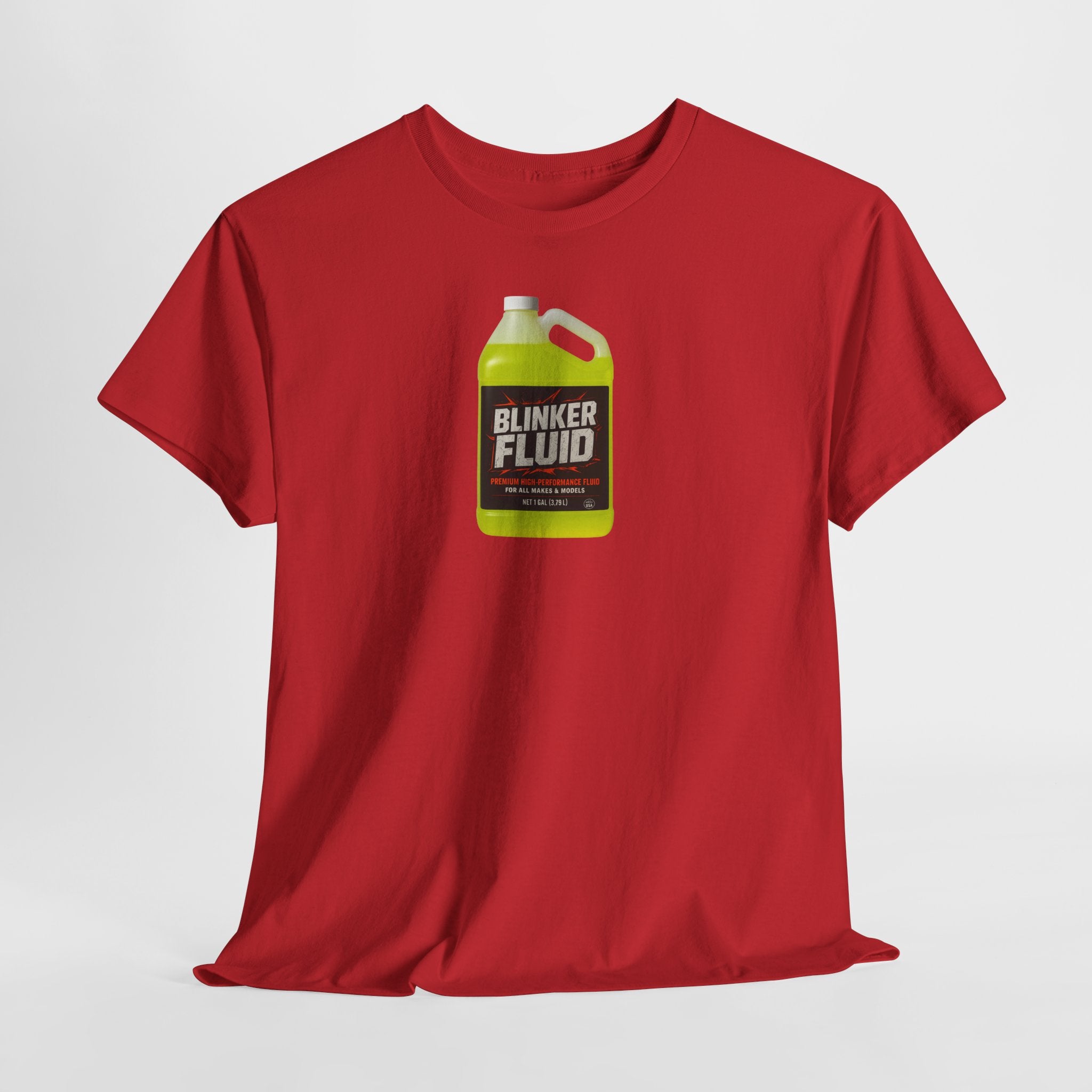 Humorous Blinker Fluid Tee, Funny T-Shirt, Car Lover Gift, Gag Gift, Unisex Heavy Cotton Shirt