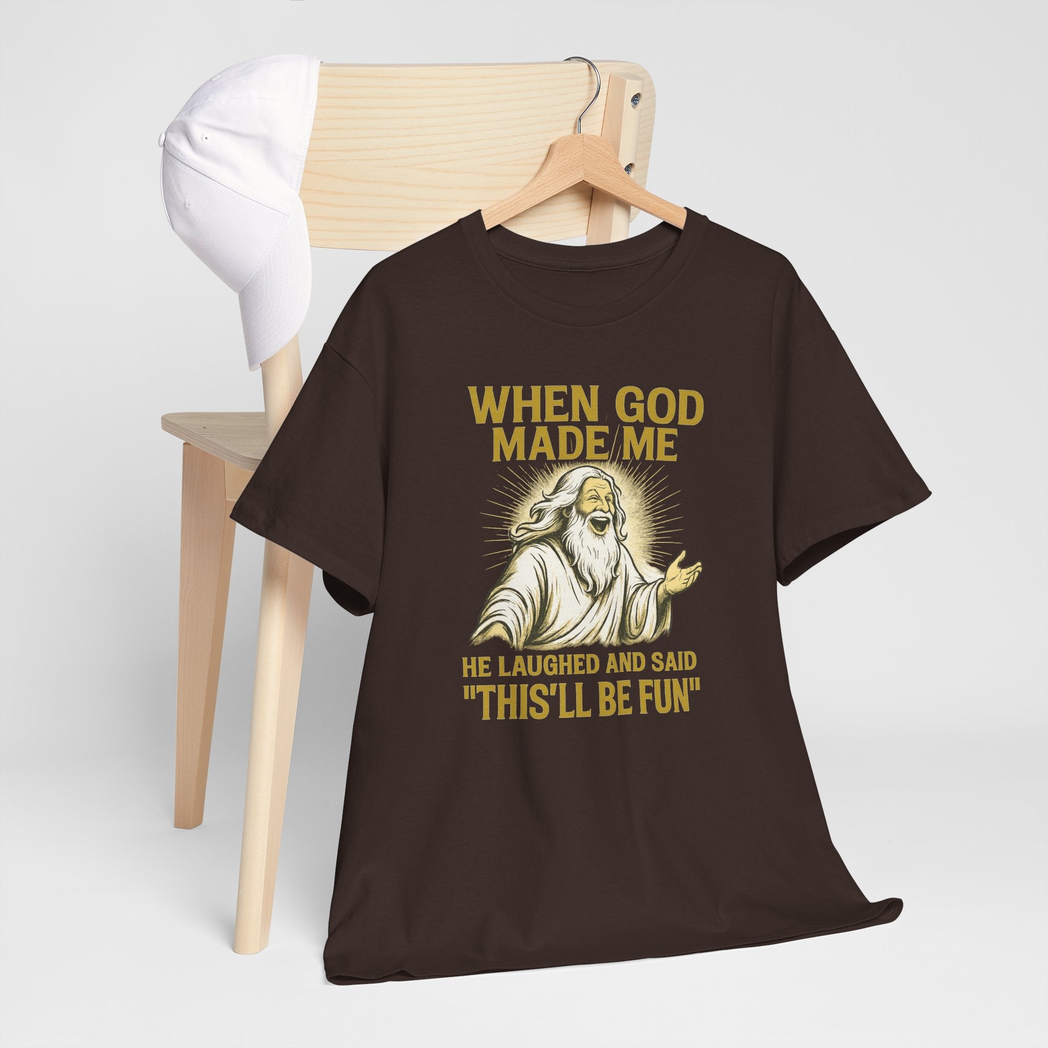God Made Me / Rebel Tee, Unisex Cotton Shirt, Funny Religious Gift, Casual Wear, Spiritual Quote Tee