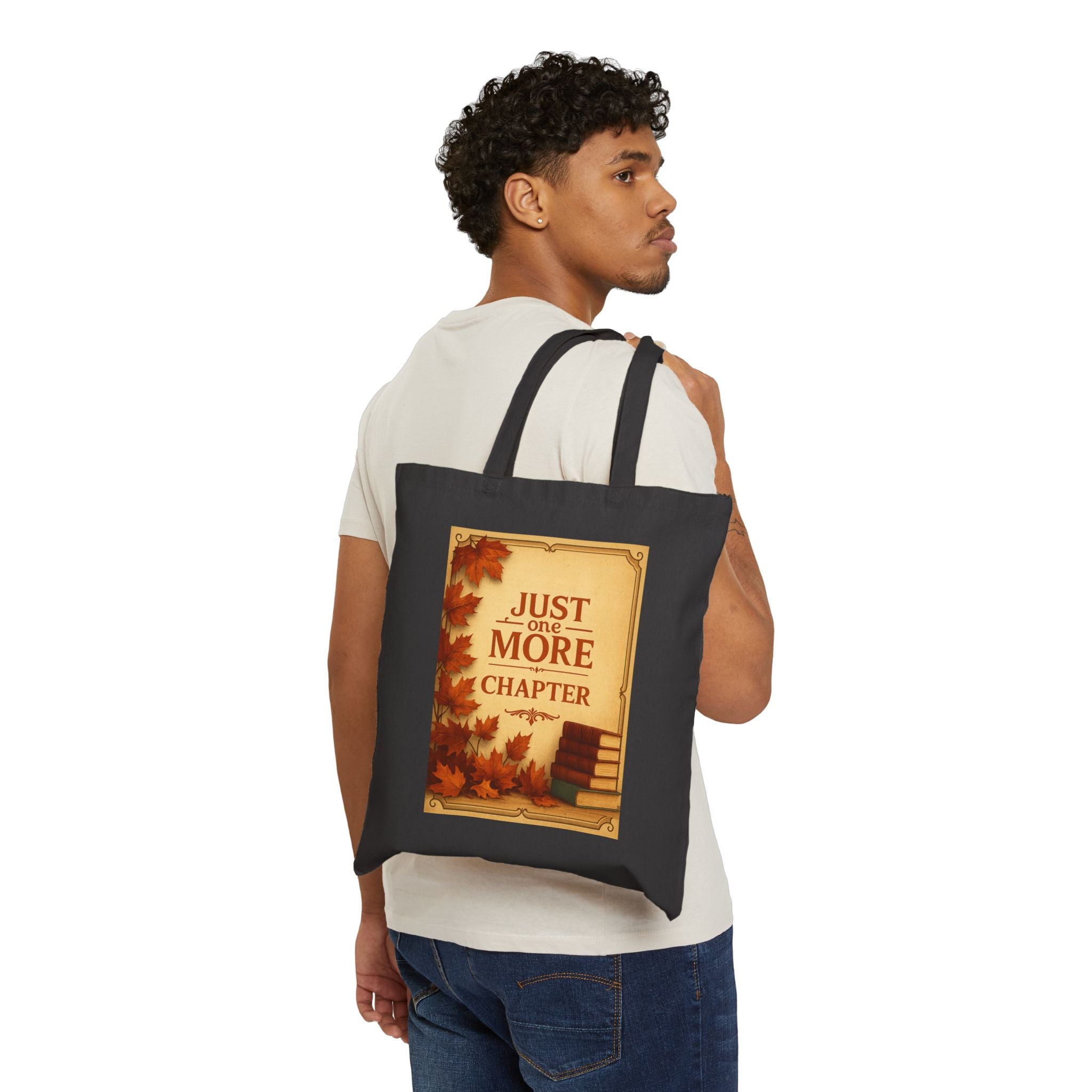 Just One More Chapter Tote Bag | Literary Gift, Book Lover's Accessory, Reusable Shopping Bag, Fall Vibes, Reading Tote