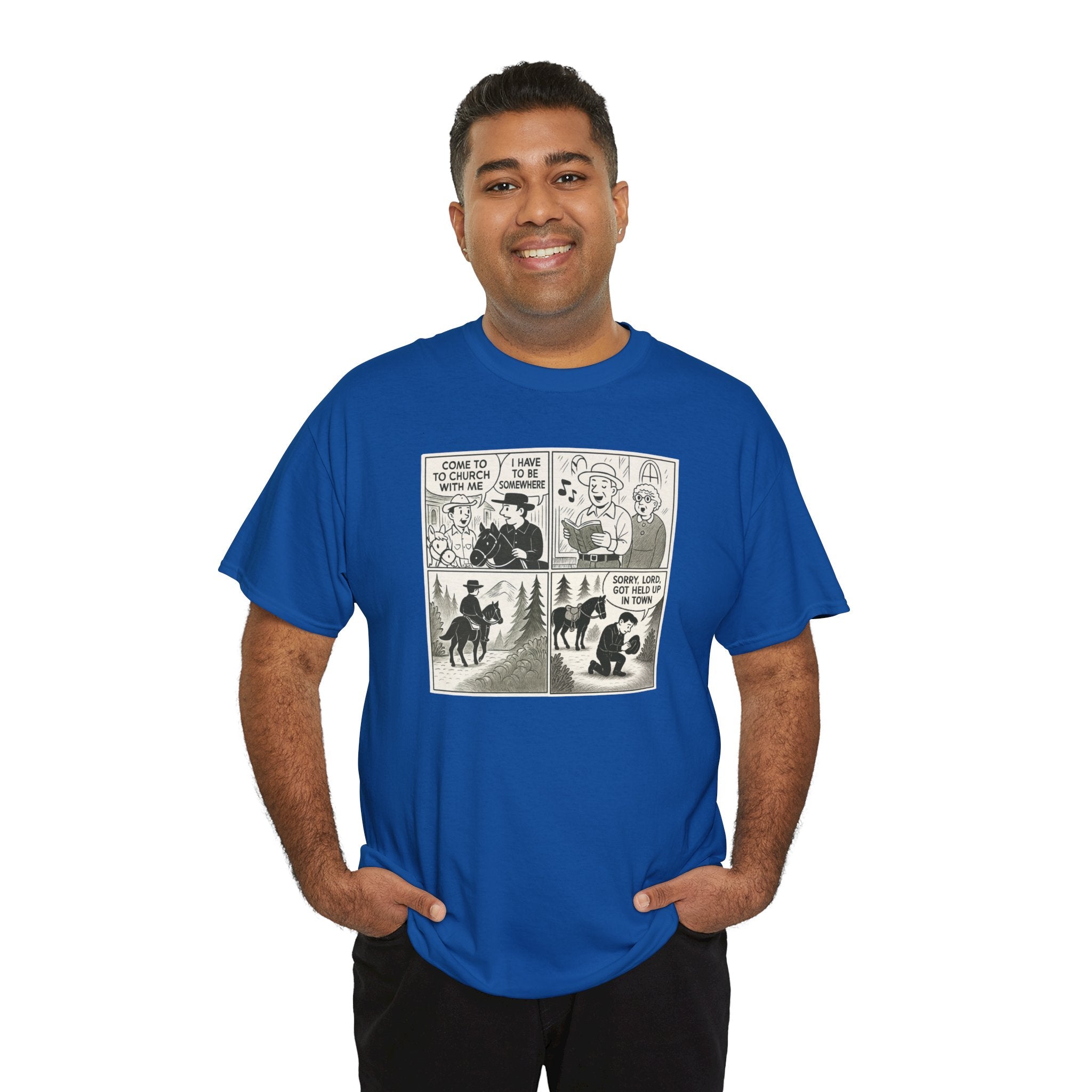 Vintage Comic Graphic Unisex Heavy Cotton Tee, Funny Graphic T-Shirt, Casual Wear, Gift for Her, Gift for Him, Unique Cartoon Shirt