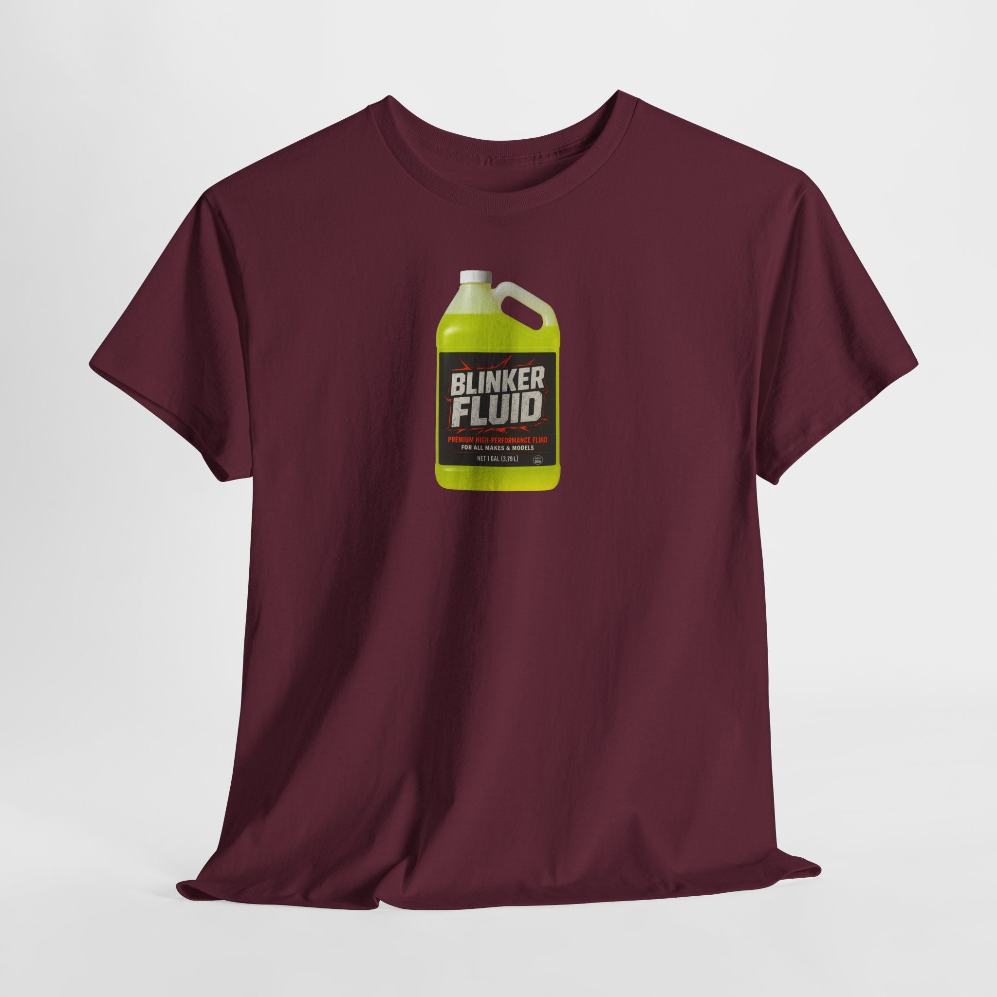 Humorous Blinker Fluid Tee, Funny T-Shirt, Car Lover Gift, Gag Gift, Unisex Heavy Cotton Shirt