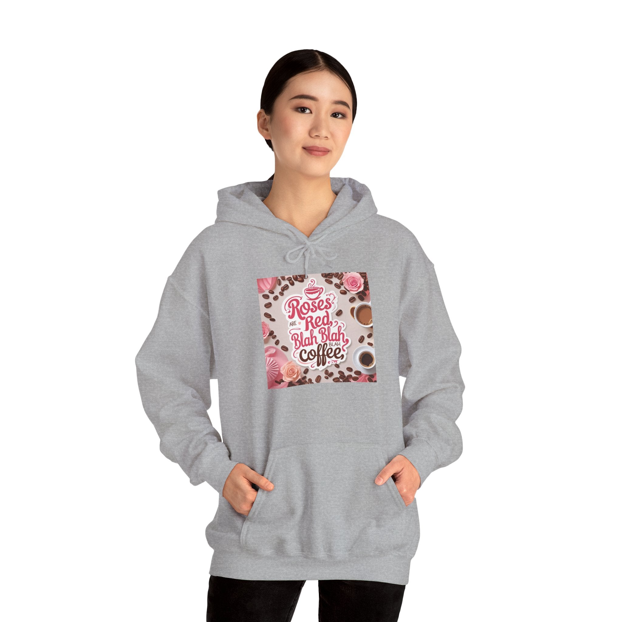 Roses are red...blah, blah blah, COFFEE! Vibrant Rich Coffee Hoodie, Perfect Gift for Coffee Enthusiasts, Ideal for Birthdays