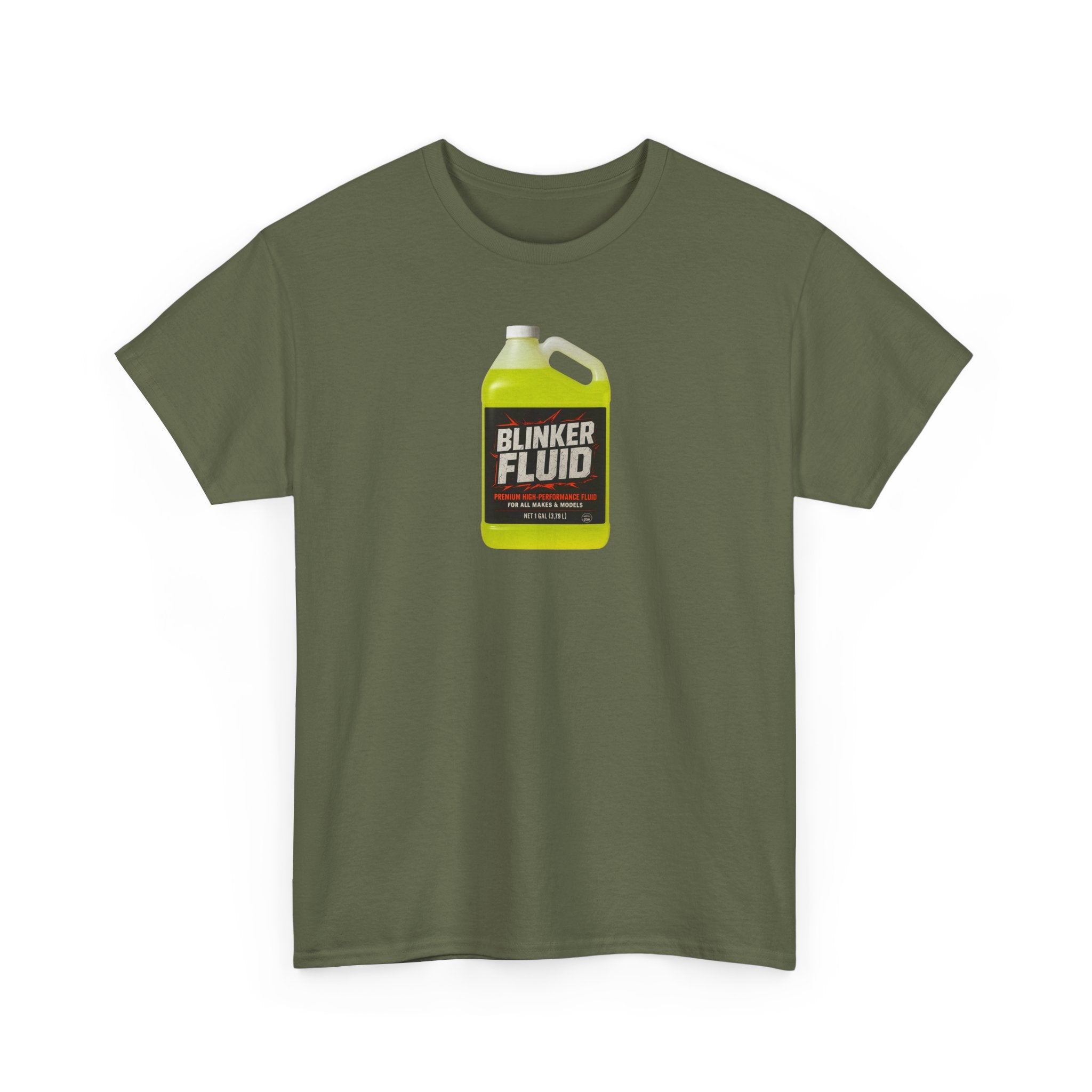 Humorous Blinker Fluid Tee, Funny T-Shirt, Car Lover Gift, Gag Gift, Unisex Heavy Cotton Shirt