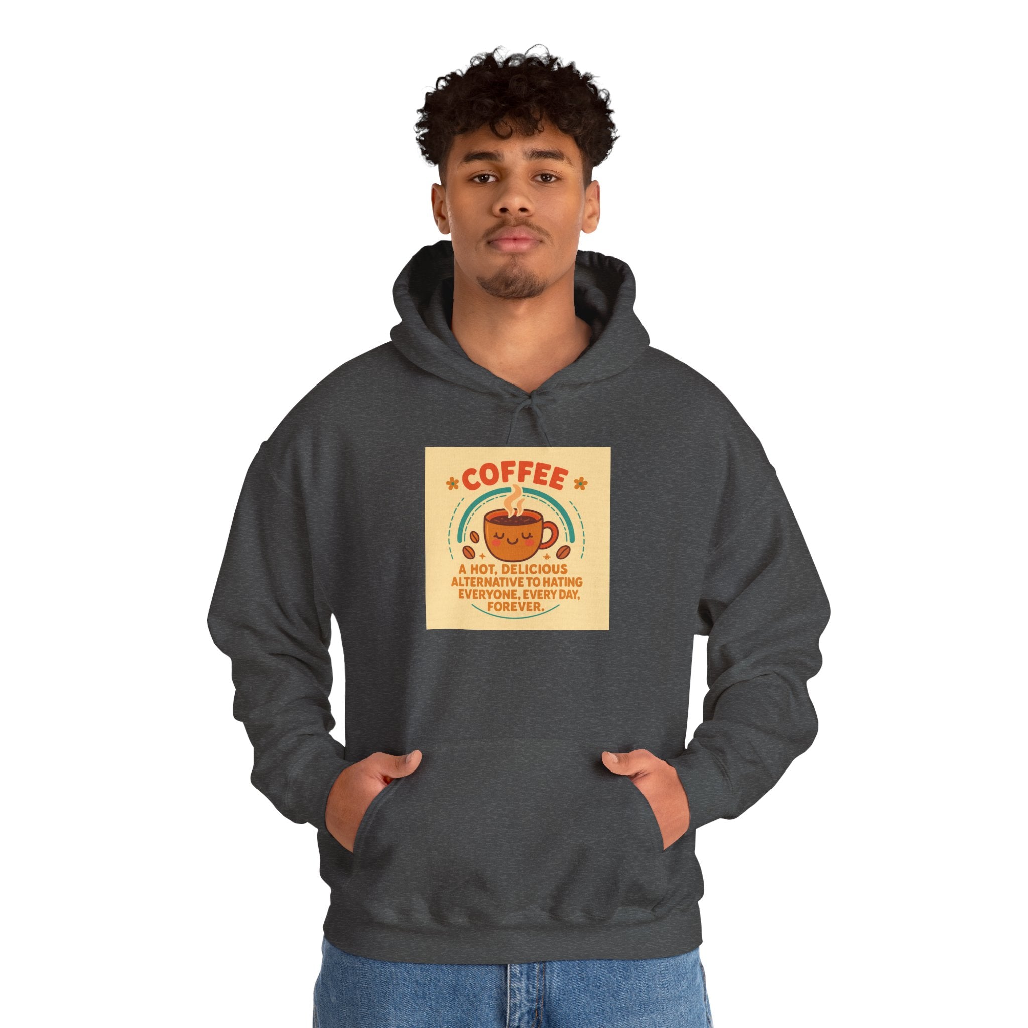 Cozy Coffee Lover's Hoodie, Autumn Sweatshirt, Funny Quote Hoodie, Casual Fall Apparel, Perfect Gift for Coffee Enthusiasts
