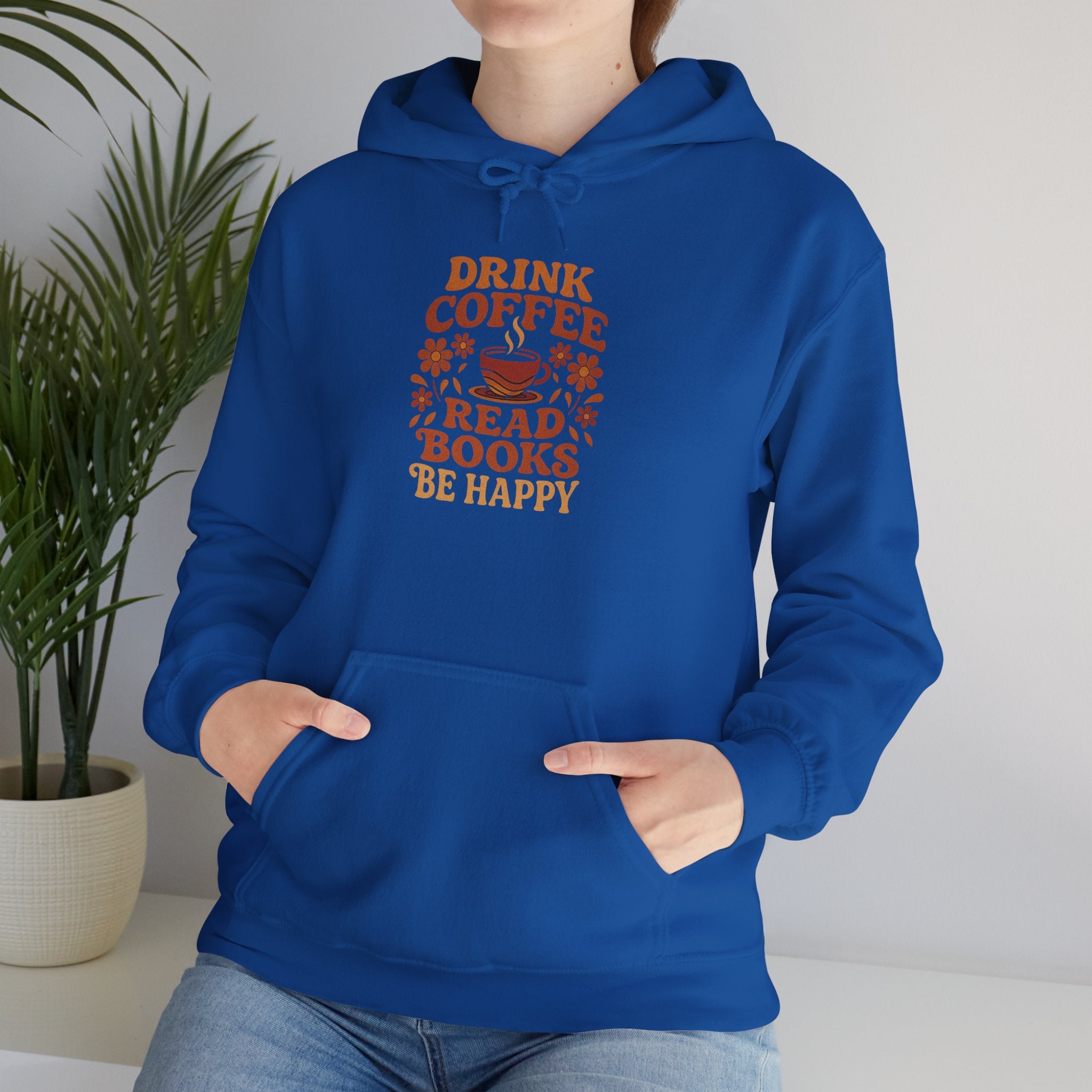 Cozy Coffee & Book Lover Hoodie - Perfect for Bookworms, Reading Gifts, Relaxed Vibes, Fall Wear, Gift for Friends