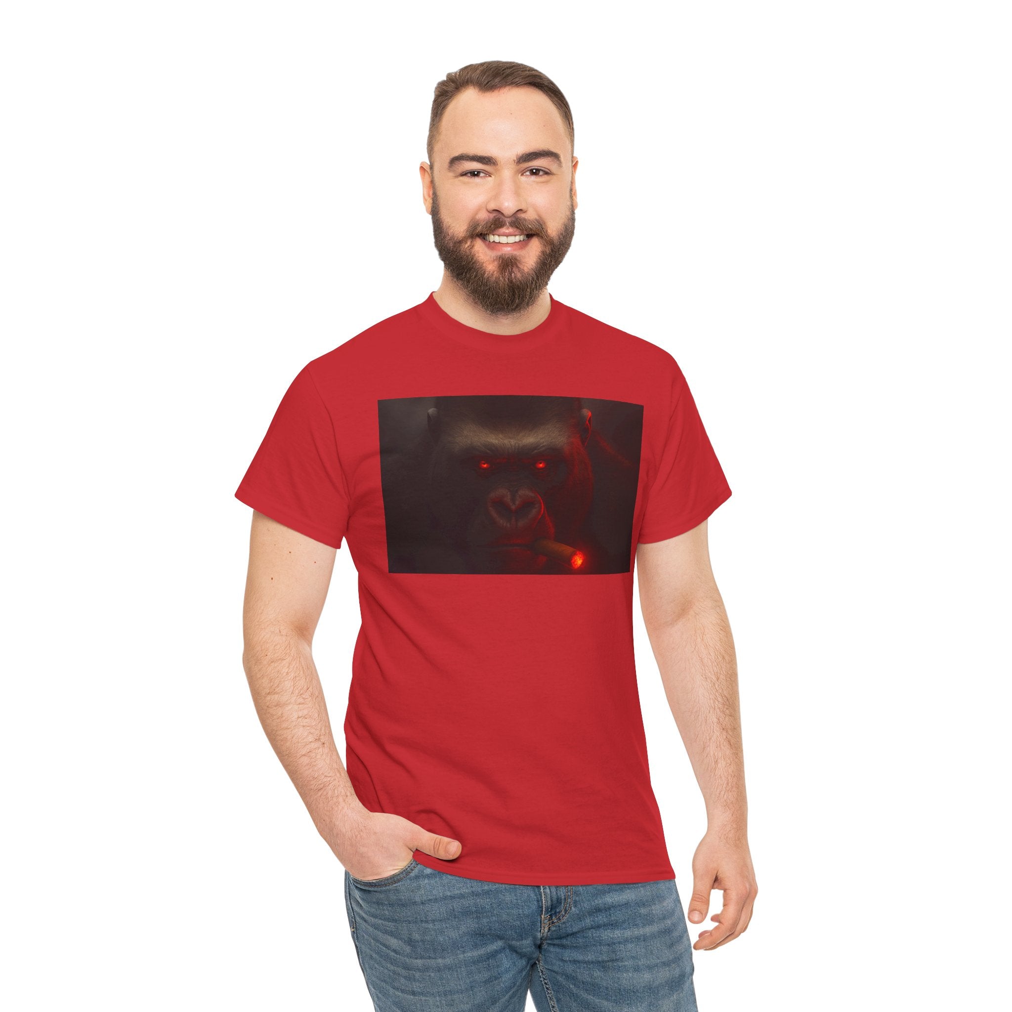 Beast Mode Gorilla - Unisex Heavy Cotton Shirt, Spooky Halloween Gift, Graphic T-Shirt, Casual Wear, Unique Design