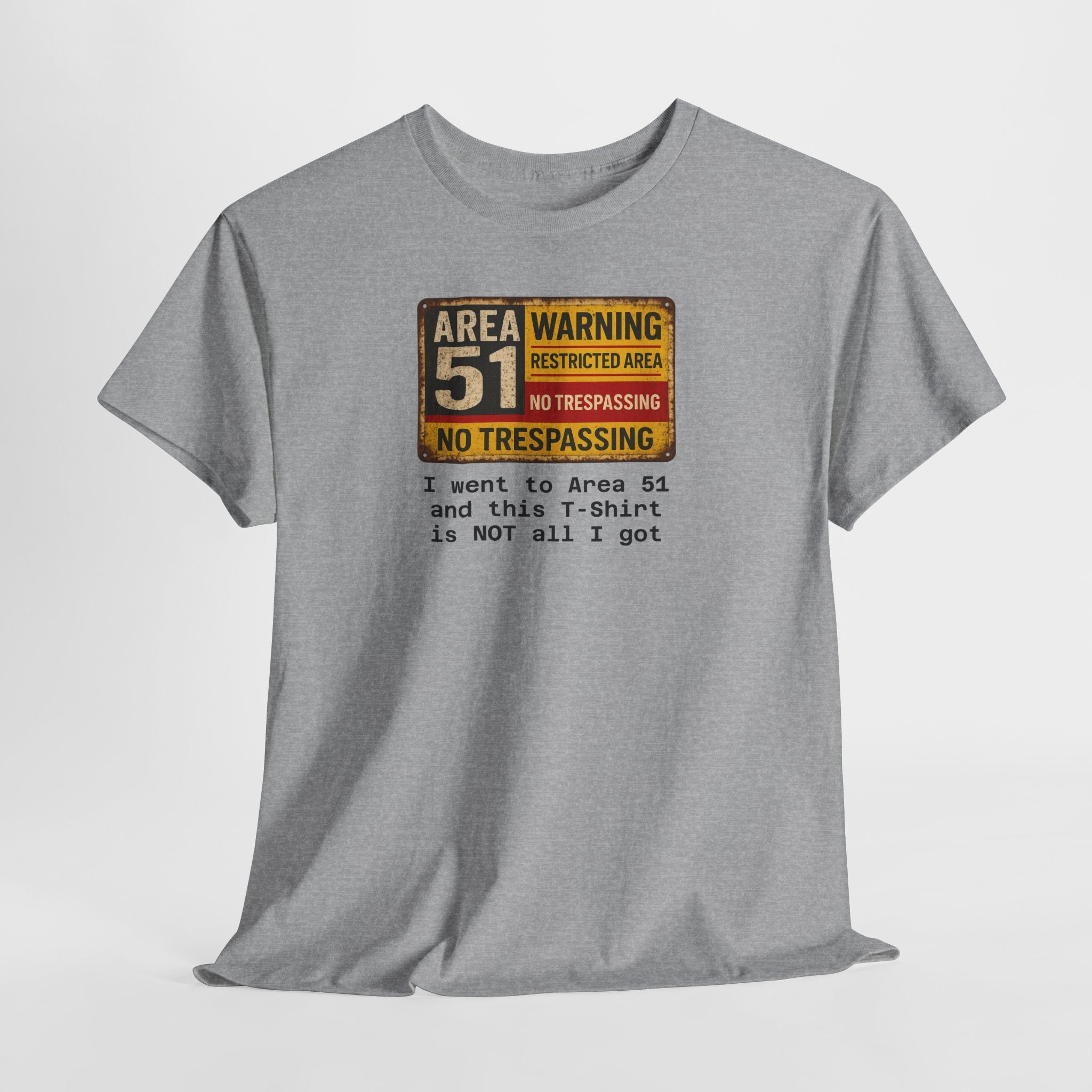 Area 51 No Trespassing T-Shirt, Unisex, Alien Lovers Shirt, Fun Gift for UFO Enthusiasts, Quirky Casual Wear