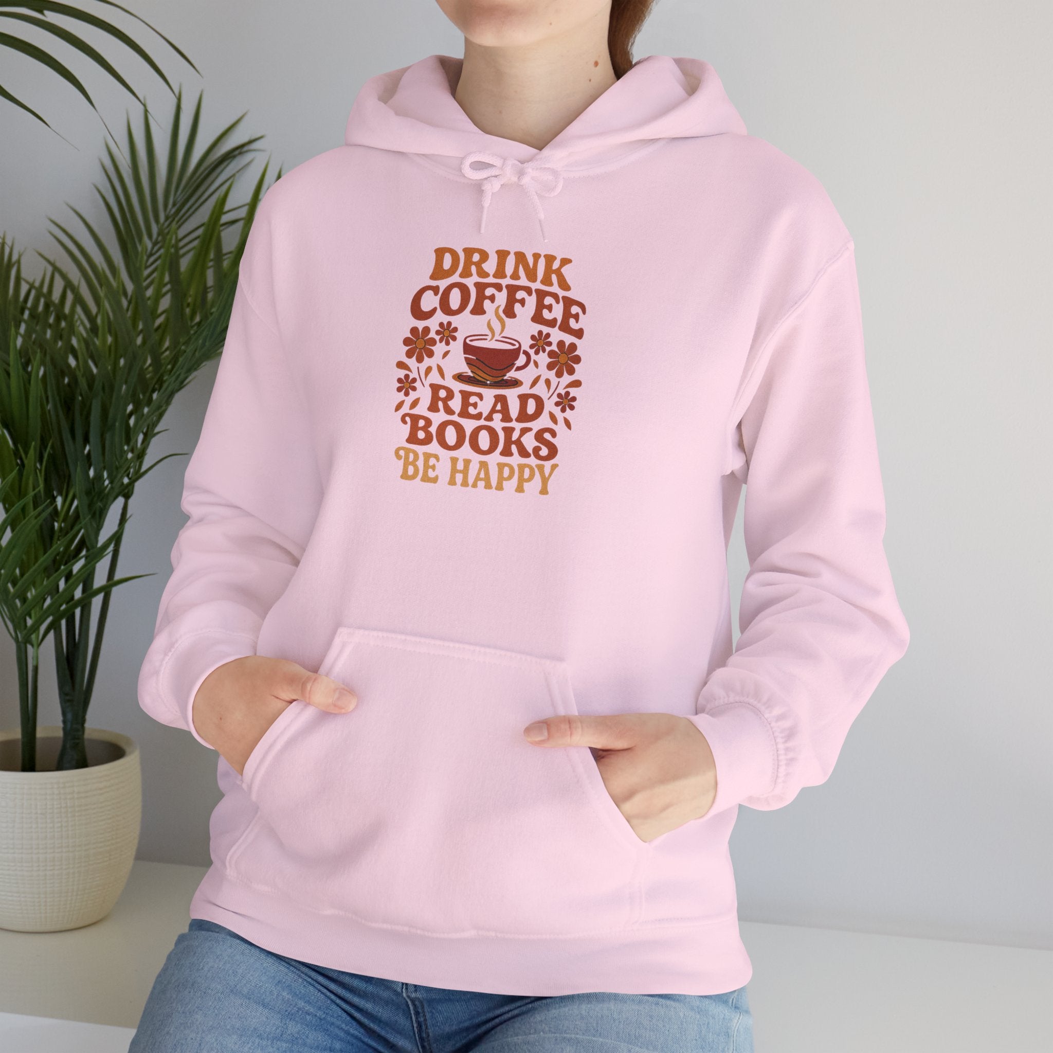 Cozy Coffee & Book Lover Hoodie - Perfect for Bookworms, Reading Gifts, Relaxed Vibes, Fall Wear, Gift for Friends