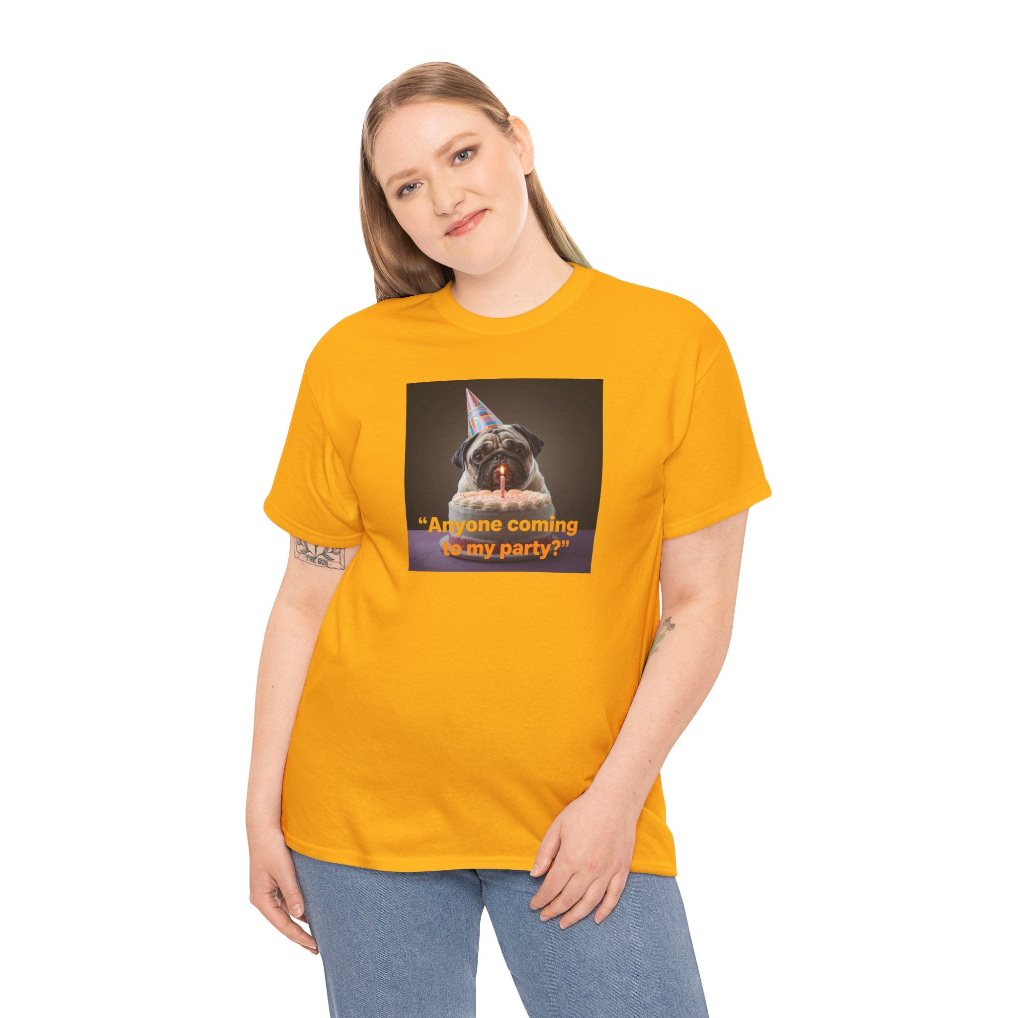 Unisex Birthday Party T-shirt– Fun Cotton T-Shirt for Pet Lovers, Birthday Gift, Casual Wear, Party Attire, Dog Lovers Tee