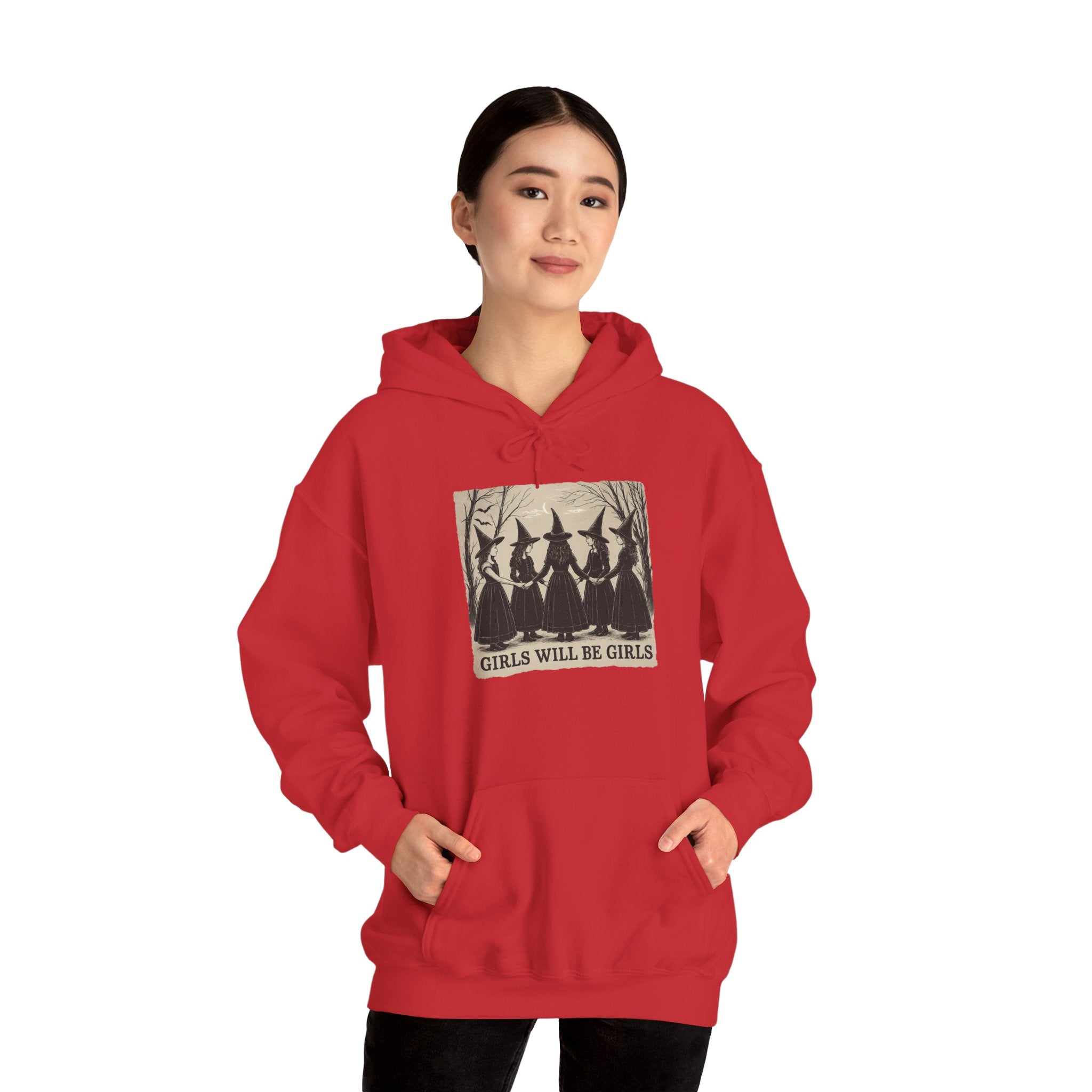 Spooky Witch Sisters Hoodie - Cozy Unisex Sweatshirt, Halloween Apparel, Witchy Gift, Fall Fashion, Girls Night Out