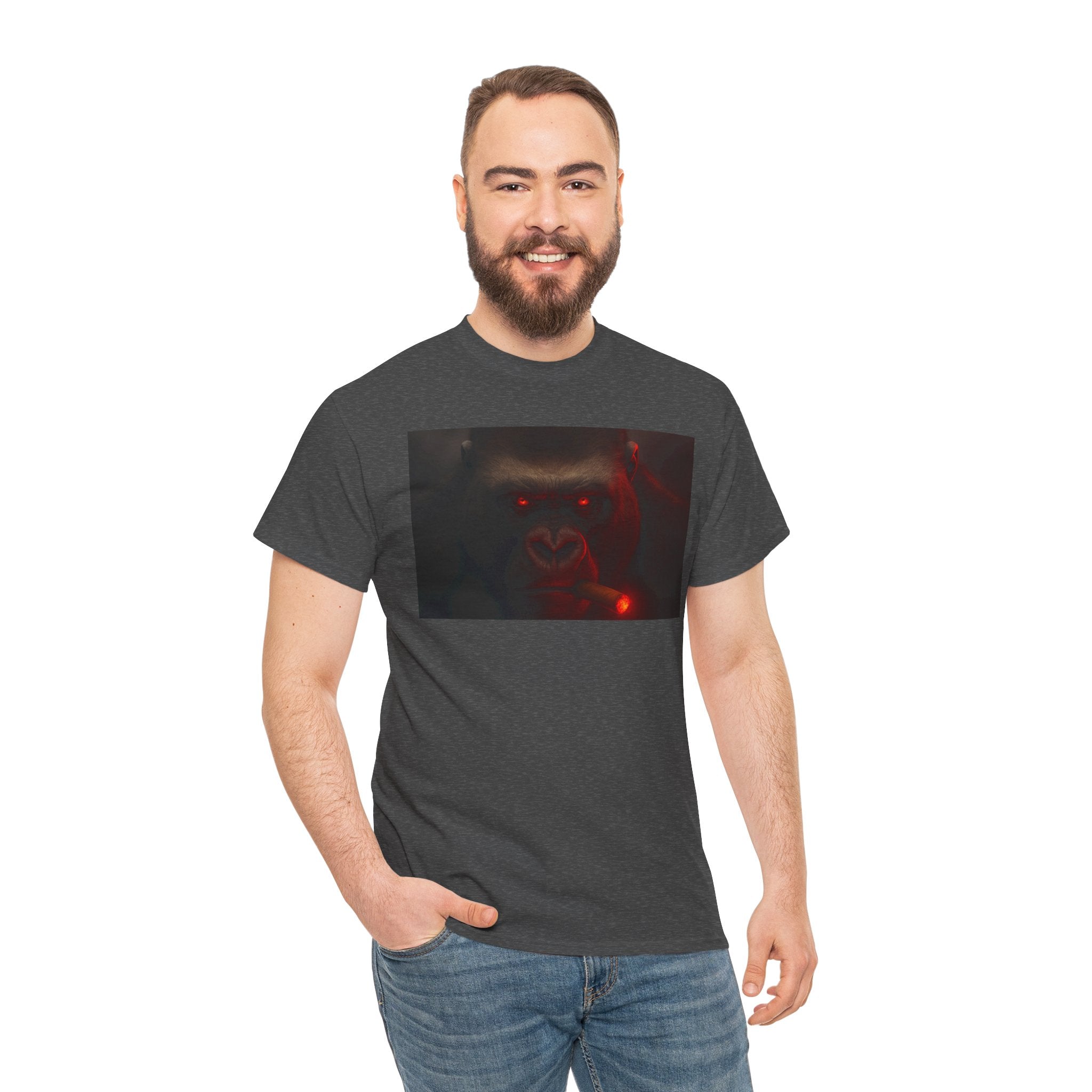 Beast Mode Gorilla - Unisex Heavy Cotton Shirt, Spooky Halloween Gift, Graphic T-Shirt, Casual Wear, Unique Design