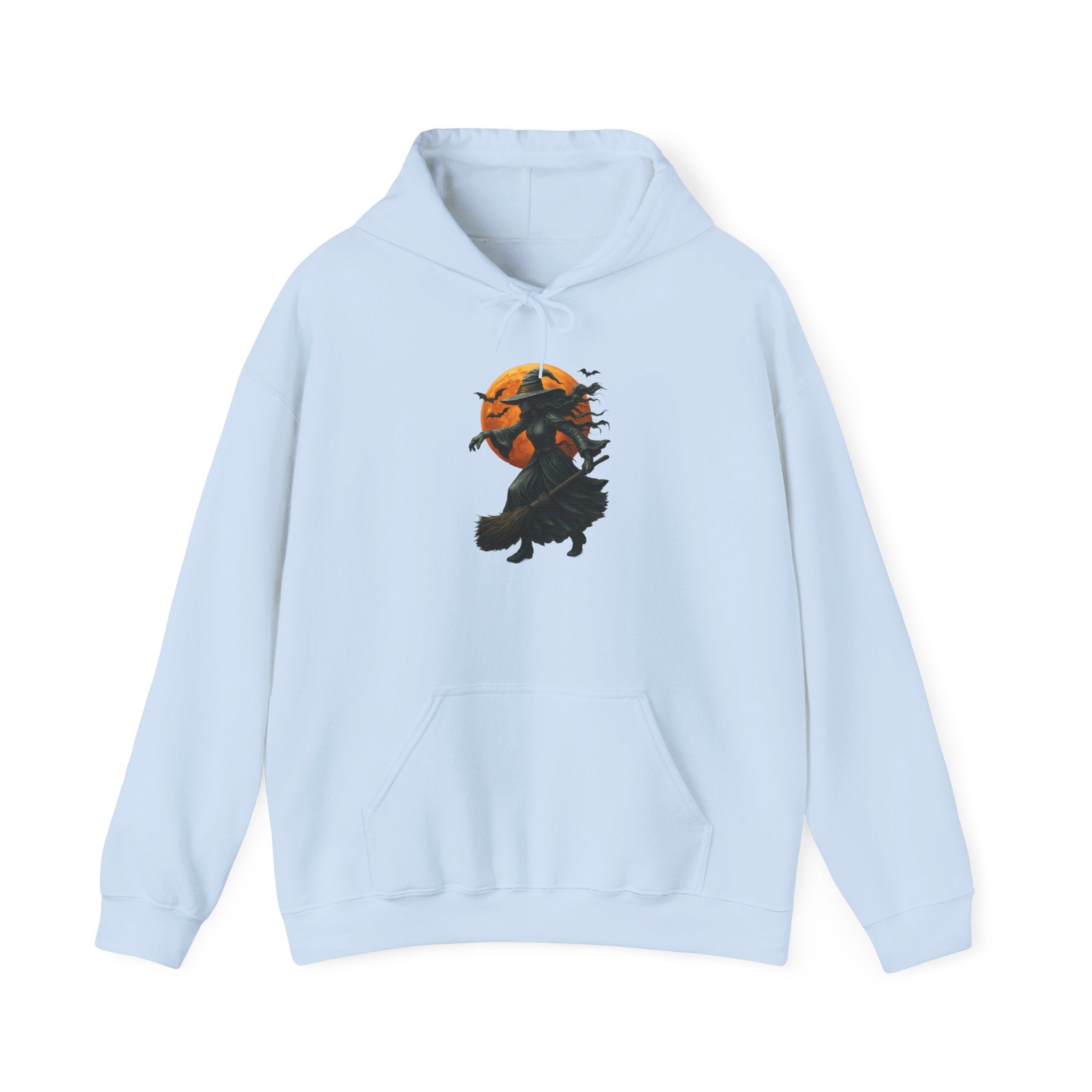 Halloween-Inspired Witch Hoodie, Cozy Fall Sweatshirt, Unisex Autumn Apparel, Spooky Season Gift, Perfect for October Celebrations