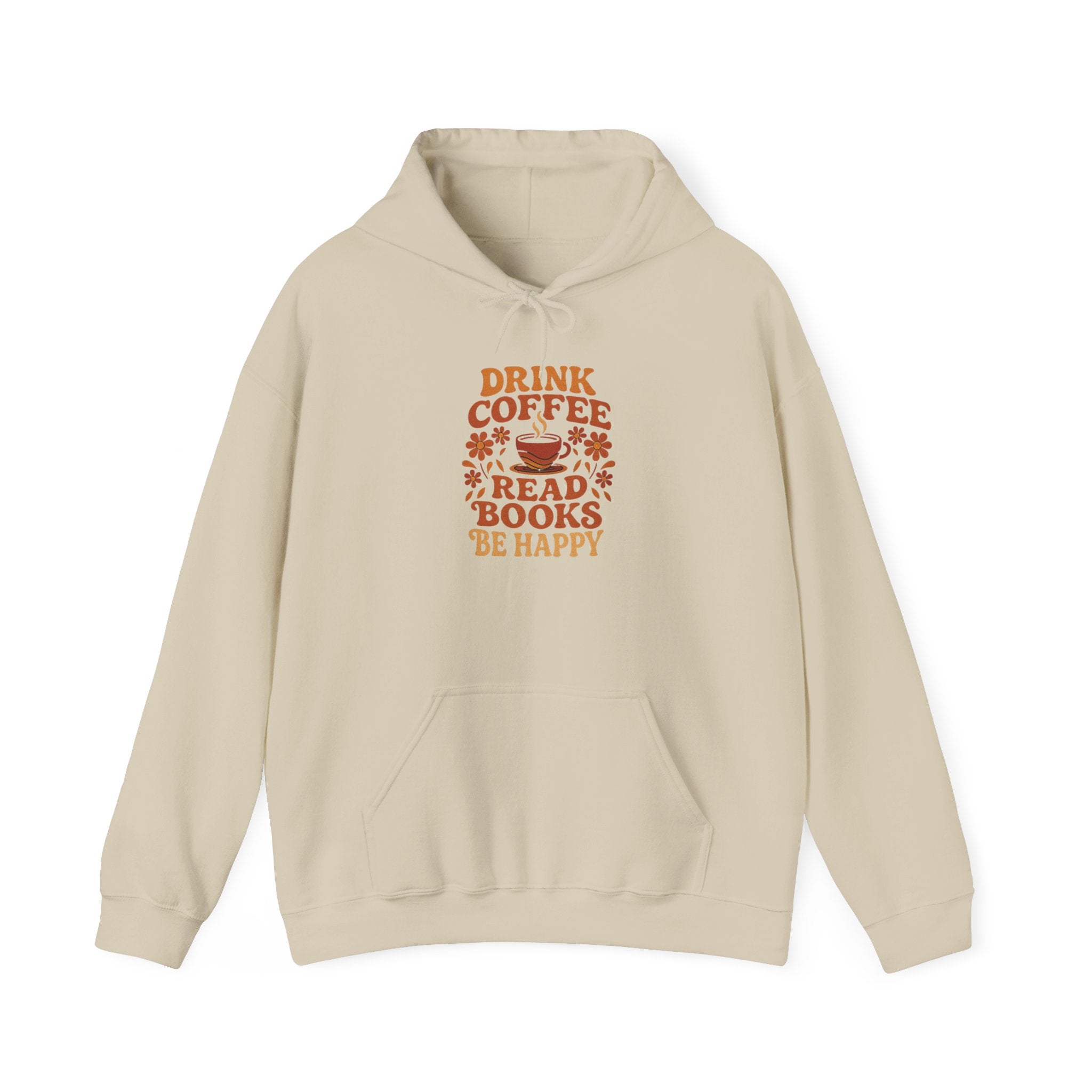 Cozy Coffee & Book Lover Hoodie - Perfect for Bookworms, Reading Gifts, Relaxed Vibes, Fall Wear, Gift for Friends