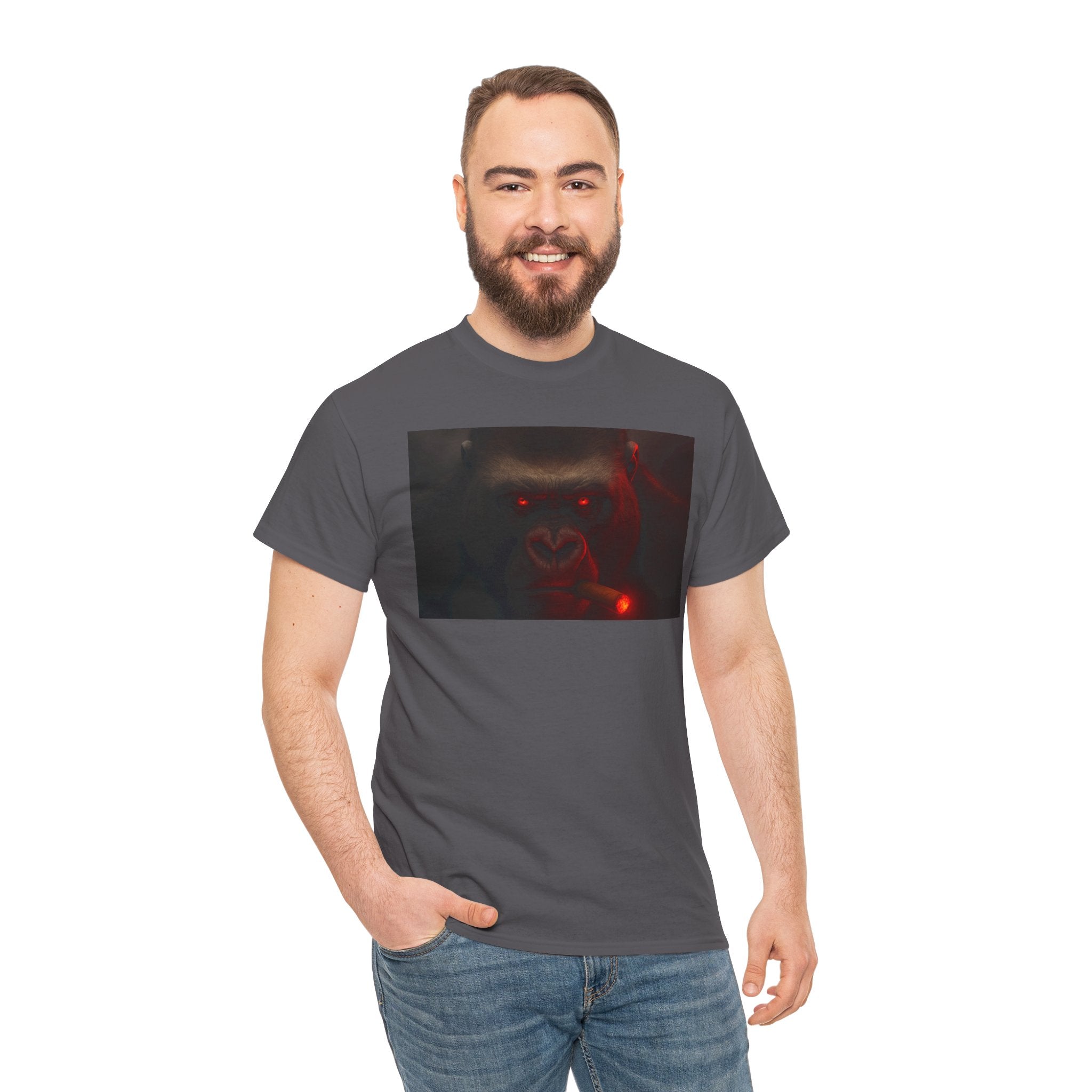 Beast Mode Gorilla - Unisex Heavy Cotton Shirt, Spooky Halloween Gift, Graphic T-Shirt, Casual Wear, Unique Design