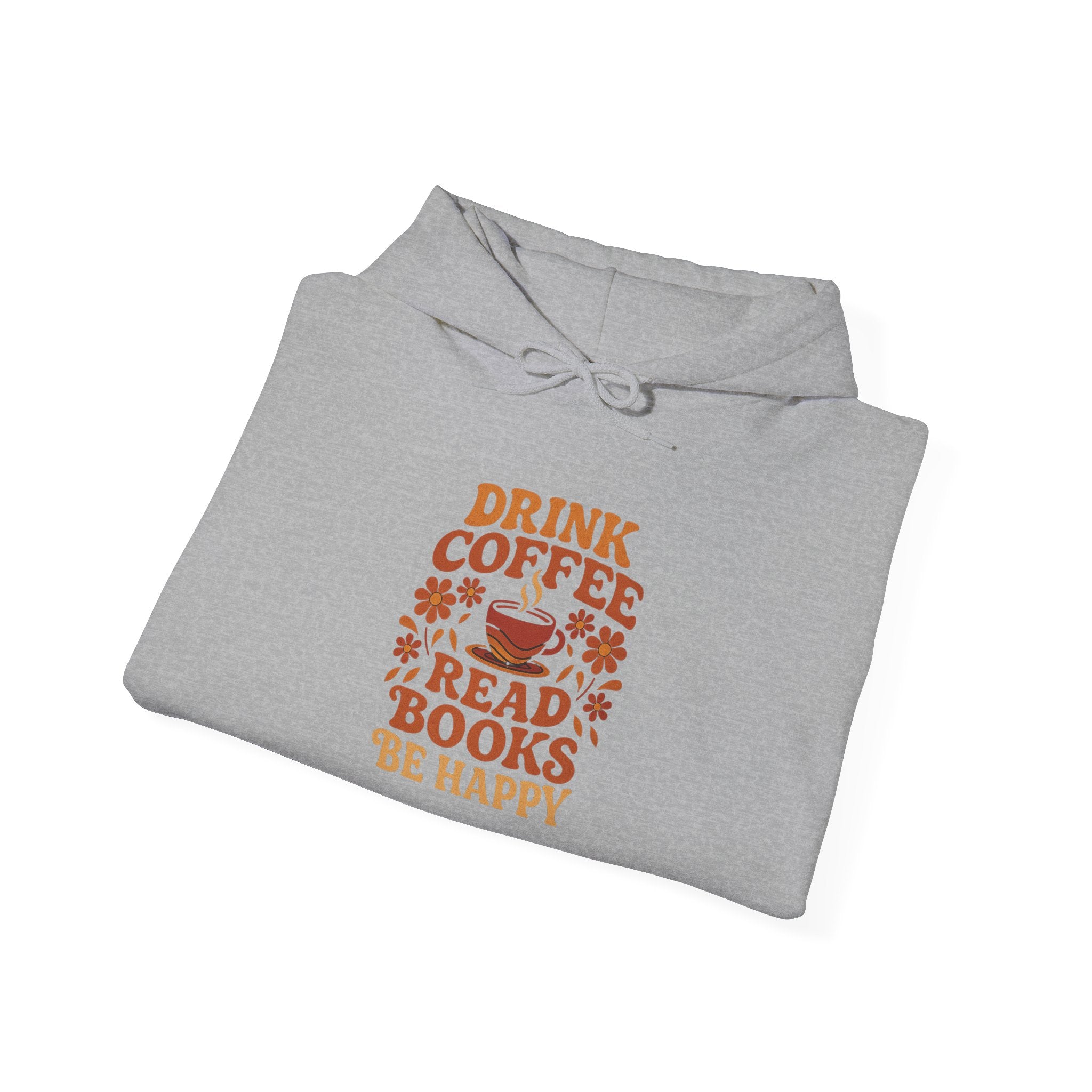 Cozy Coffee & Book Lover Hoodie - Perfect for Bookworms, Reading Gifts, Relaxed Vibes, Fall Wear, Gift for Friends