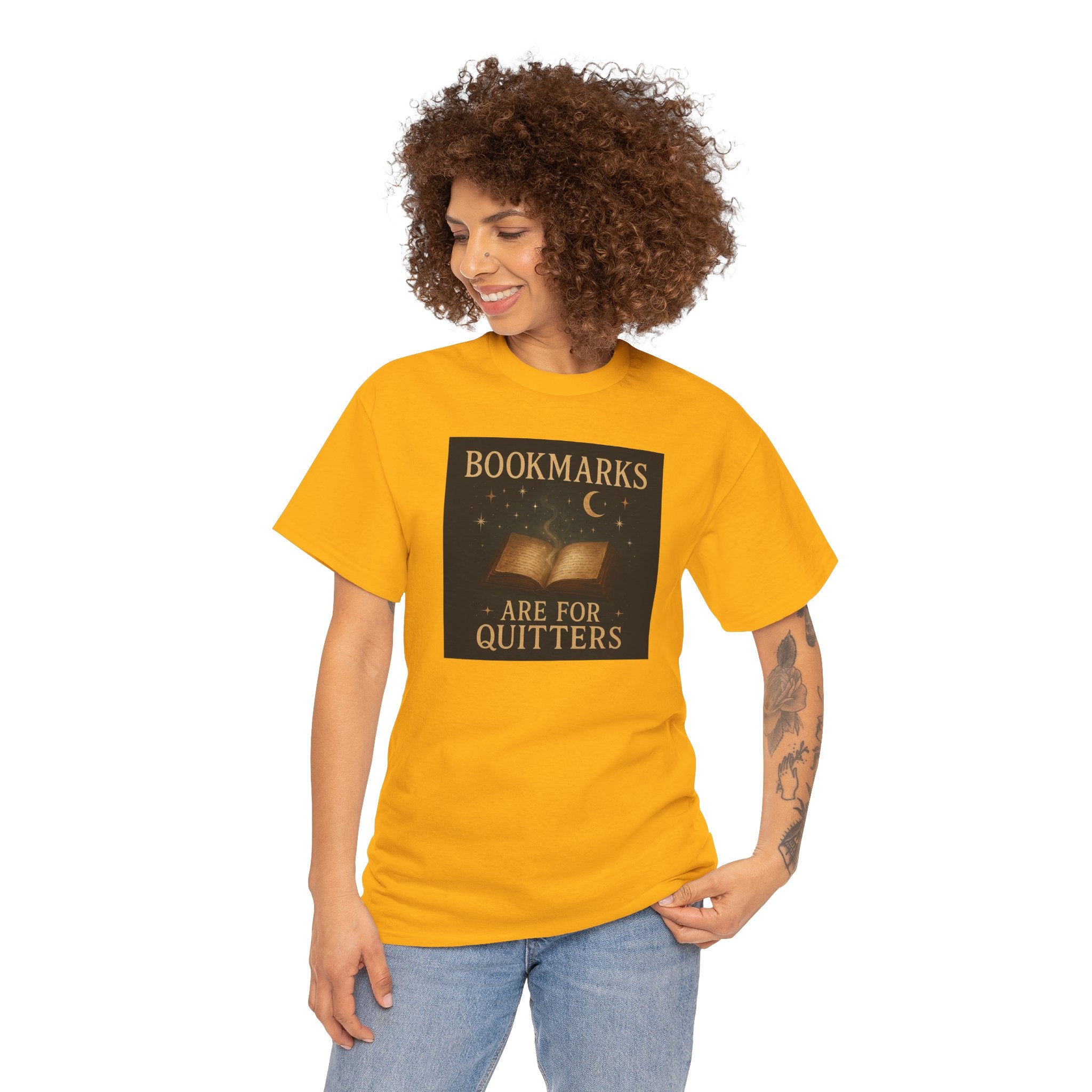 Bookmarks are for Quitters Unisex Cotton Tee, Funny Gift, Reading Shirt, Literary Quote Apparel, Bookworm Fashion, Cute Book Shirt
