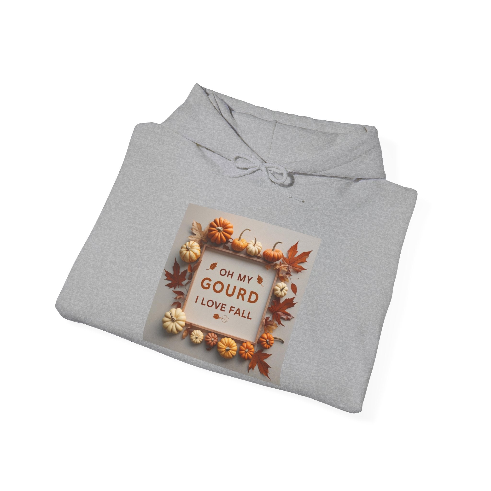 Oh my Gourd, Autumn Vibes Hooded Sweatshirt - Fall Gourd Love Sweatshirt, Cozy Pumpkin Hoodie, Thanksgiving Gift, Seasonal Fashion