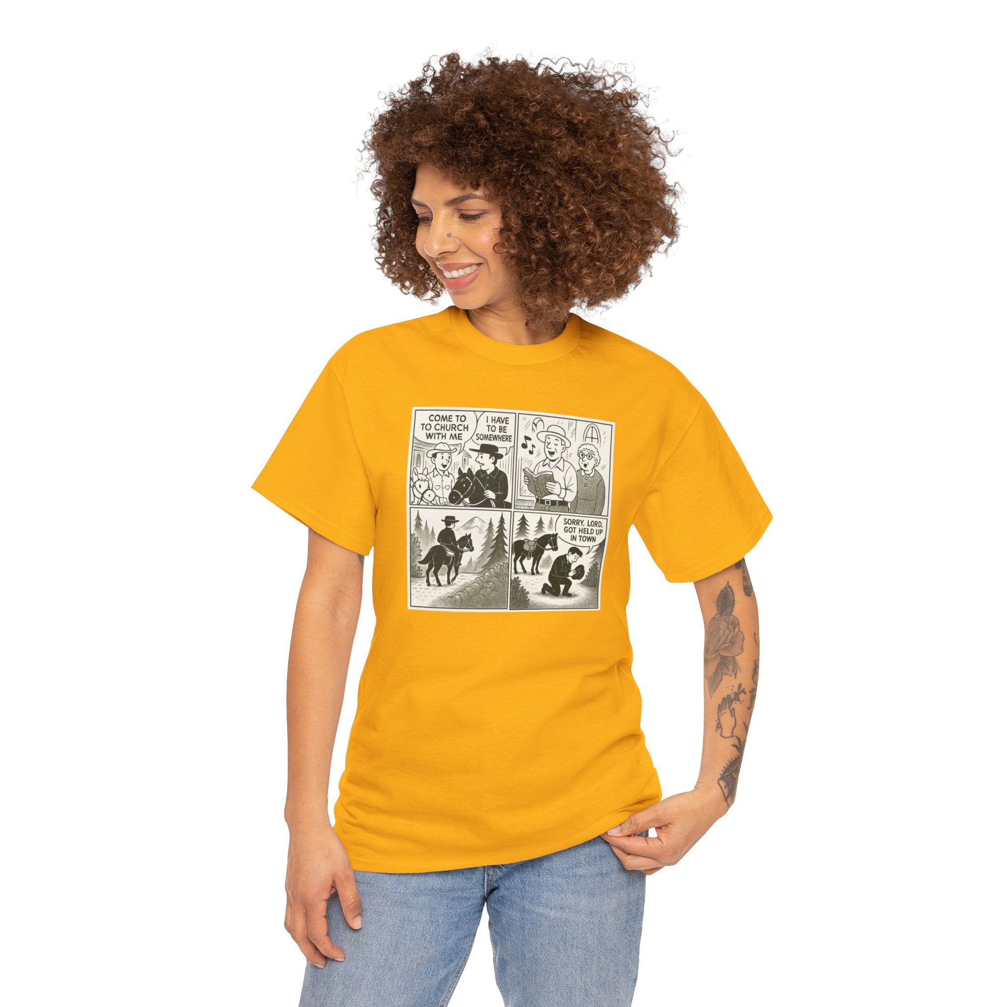 Vintage Comic Graphic Unisex Heavy Cotton Tee, Funny Graphic T-Shirt, Casual Wear, Gift for Her, Gift for Him, Unique Cartoon Shirt