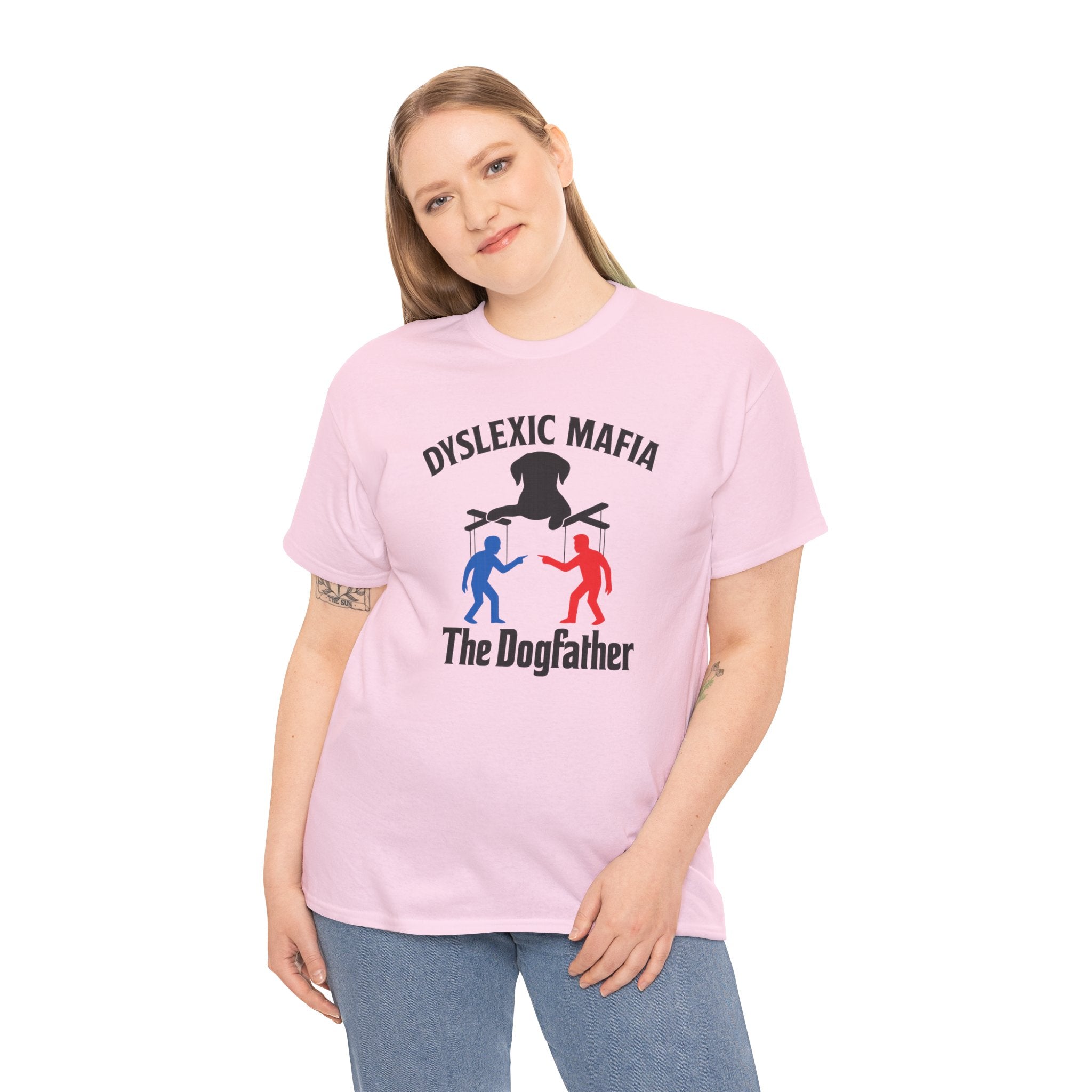 Funny Mafia Dogfather T-shirt- Unisex Heavy Cotton T-Shirt, Funny Graphic Tee, Gift for Dog Lovers, Casual Wear, Statement Shirt