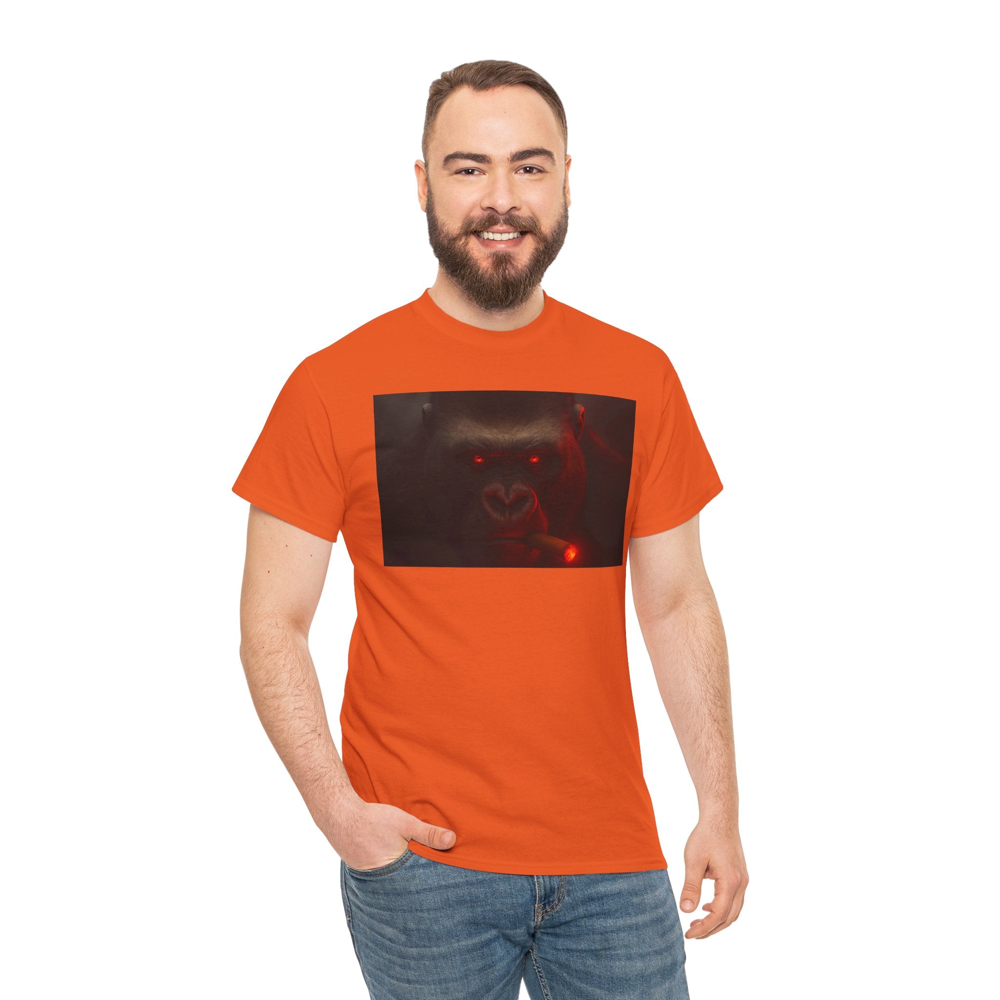 Beast Mode Gorilla - Unisex Heavy Cotton Shirt, Spooky Halloween Gift, Graphic T-Shirt, Casual Wear, Unique Design