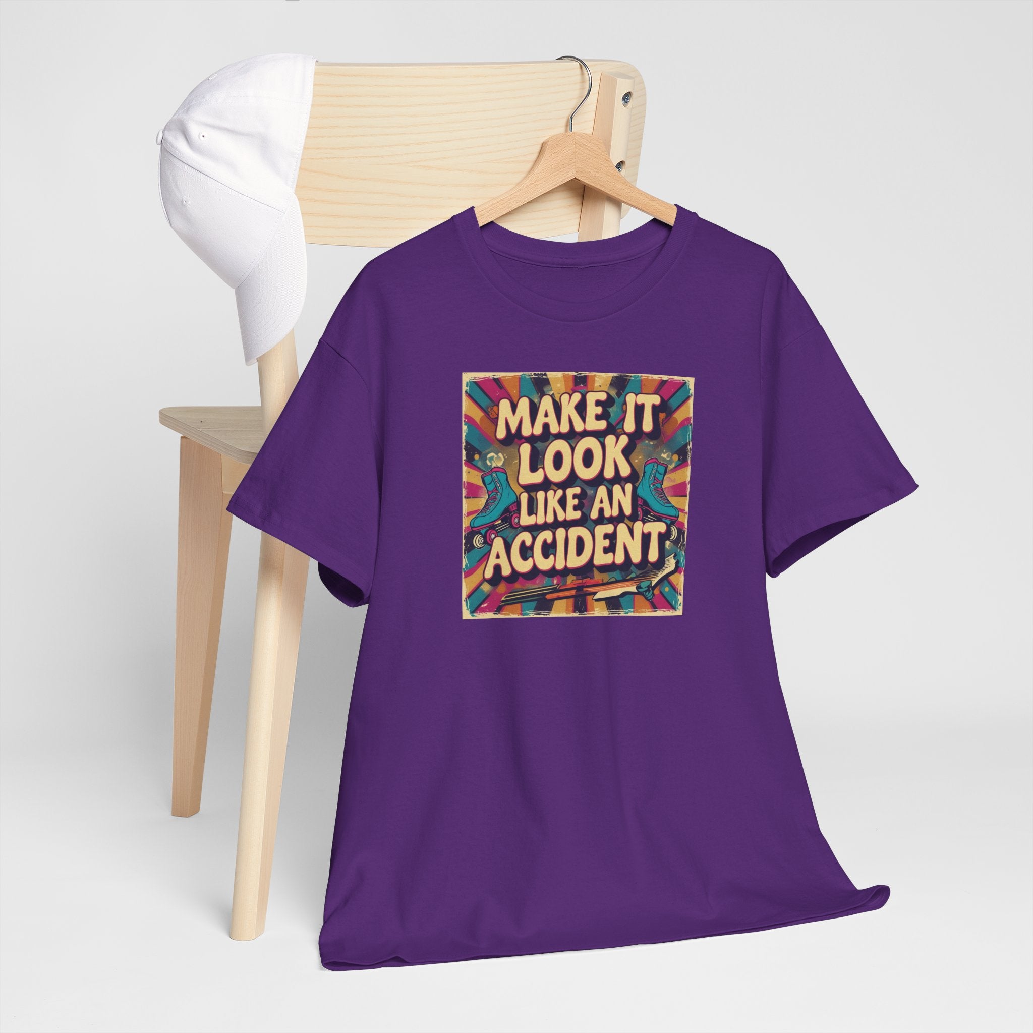 Playful Unisex Heavy Cotton Tee: Make It Look Like An Accident, Casual Wear, Gift for Friends, Fun Statement Shirt, Everyday Comfort