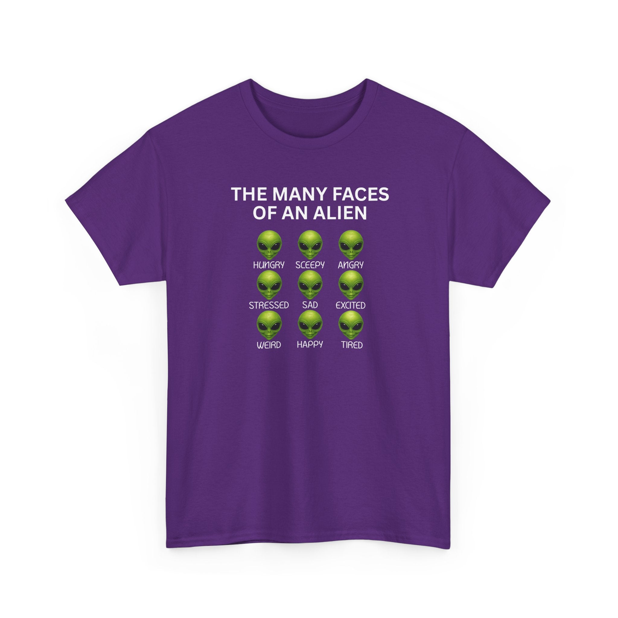 Unisex Alien Emotions Tee, Funny Graphic T-Shirt, Humor Gift for Nerds, Sci-Fi Apparel, Casual Wear for Fans