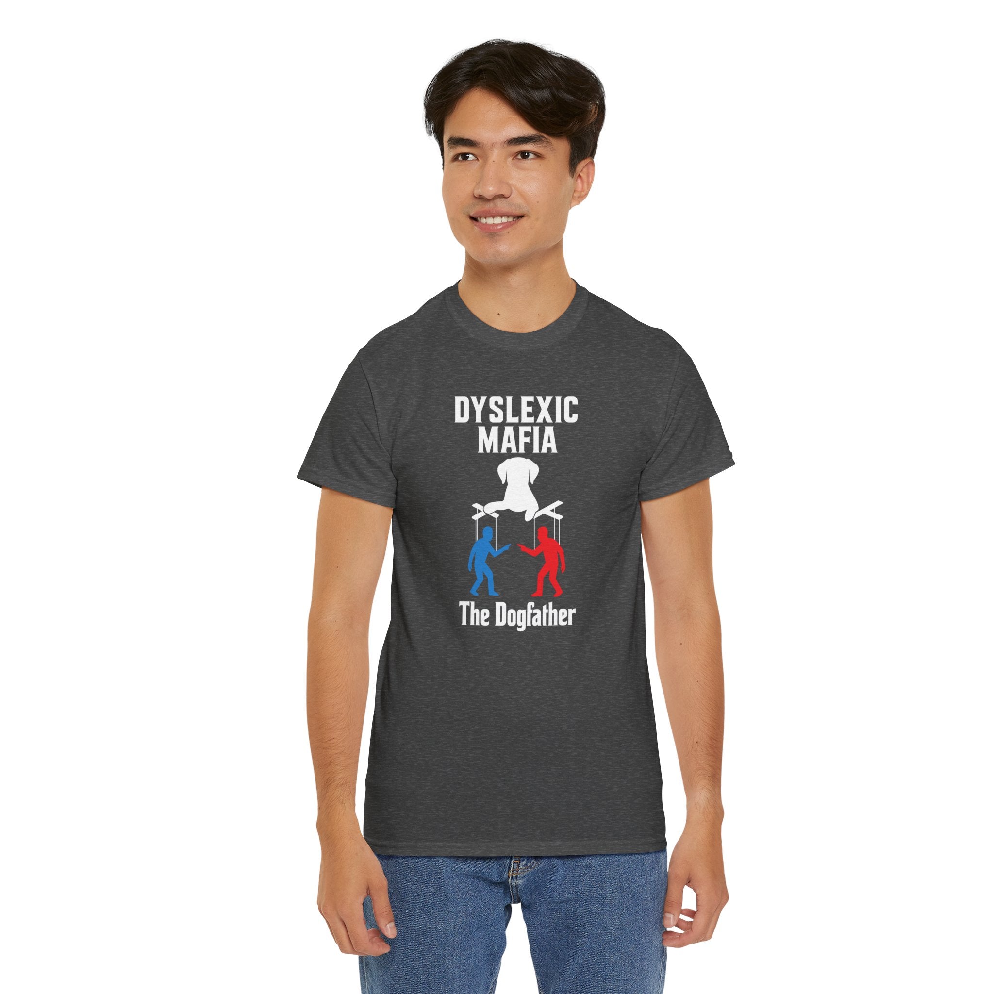 Funny Mafia Unisex Tee, Cool Graphic T-Shirt, Funny Gift for Dyslexics, Humor Tee, Casual Wear, Unique Statement Shirt