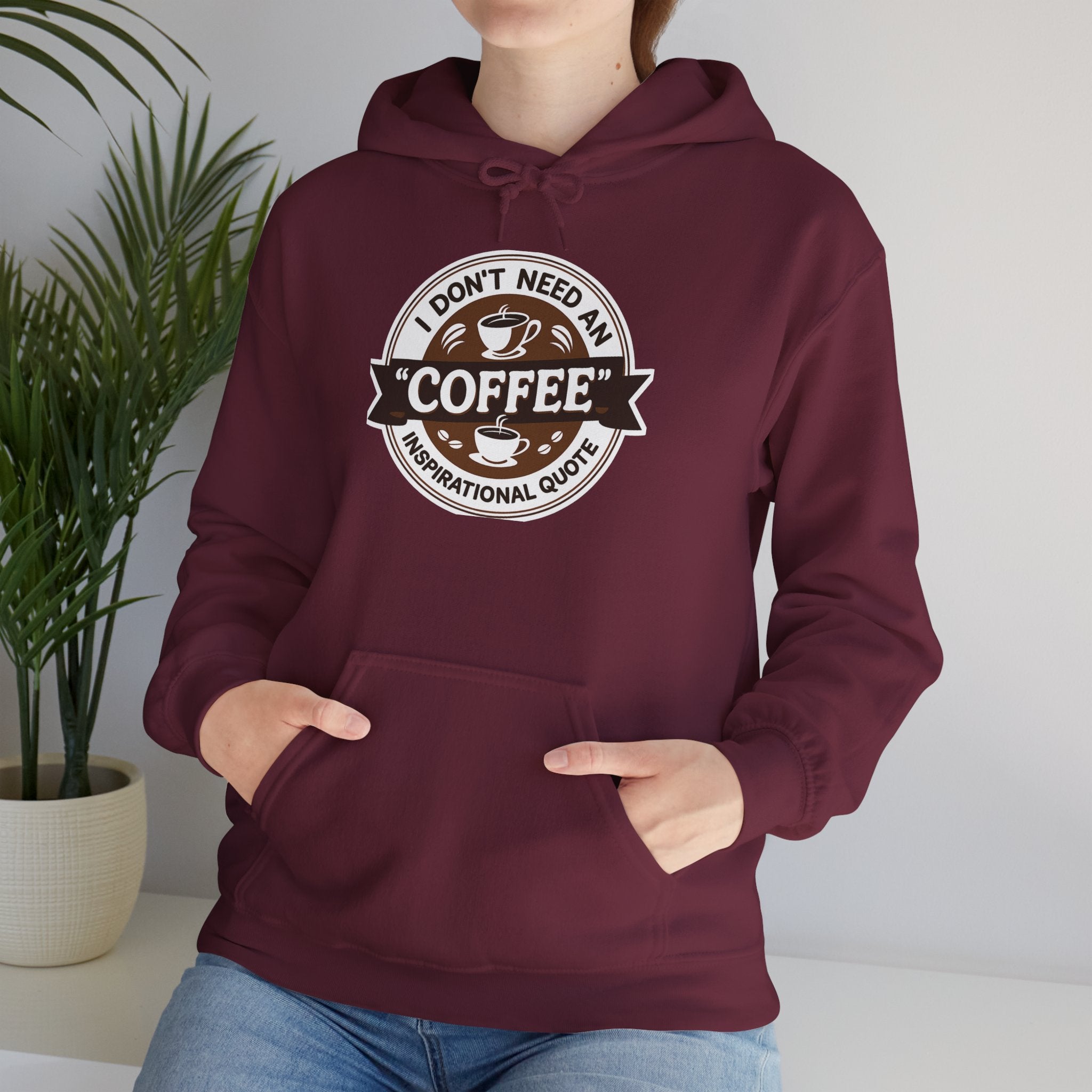 No Inspirational Quotes, just Coffee - Coffee Lovers Unisex Hoodie, Cozy Sweatshirt for Coffee Enthusiasts, Gift for Birthdays, Relaxed Vibe, Perfect for Chill Days
