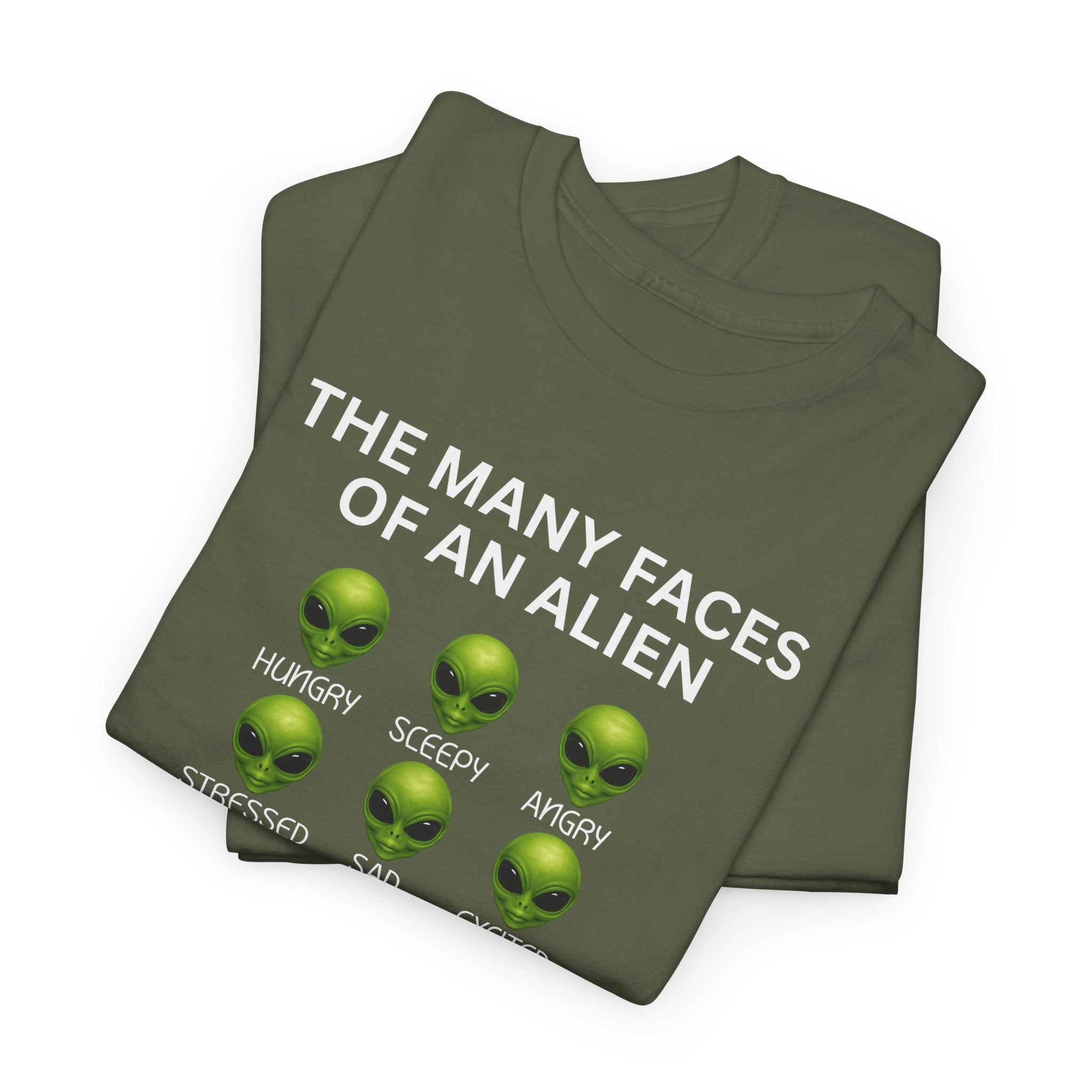 Unisex Alien Emotions Tee, Funny Graphic T-Shirt, Humor Gift for Nerds, Sci-Fi Apparel, Casual Wear for Fans