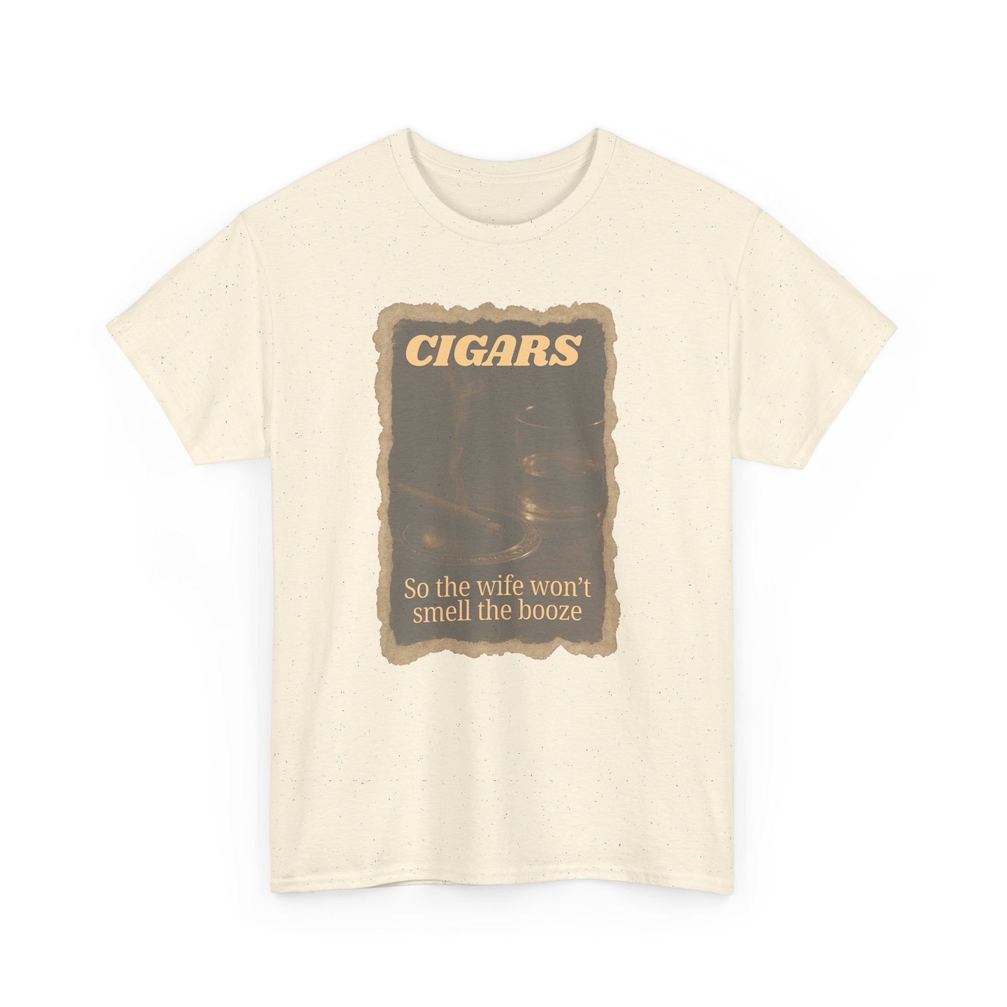 Cigar Theme Unisex Heavy Cotton T-shirt, Funny Gift for Men, Humor T-Shirt, Casual Wear, Birthday Gift, Father's Day